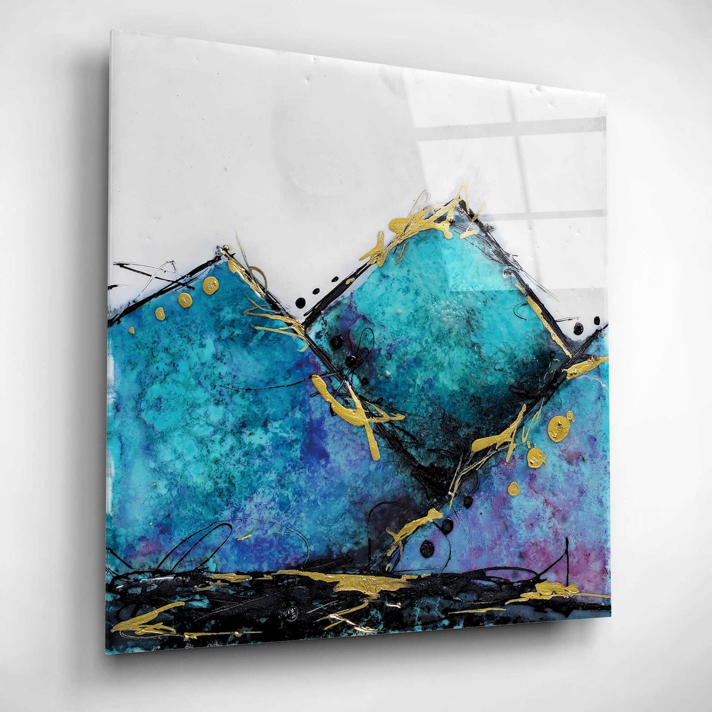 Epic Art 'In Mountains or Valleys 1' by Britt Hallowell, Acrylic Glass Wall Art,12x12