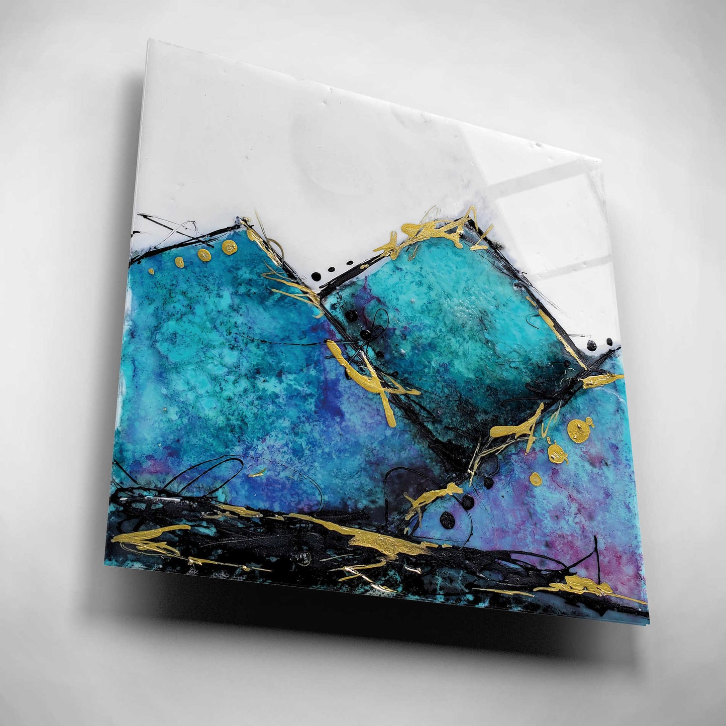 Epic Art 'In Mountains or Valleys 1' by Britt Hallowell, Acrylic Glass Wall Art,12x12