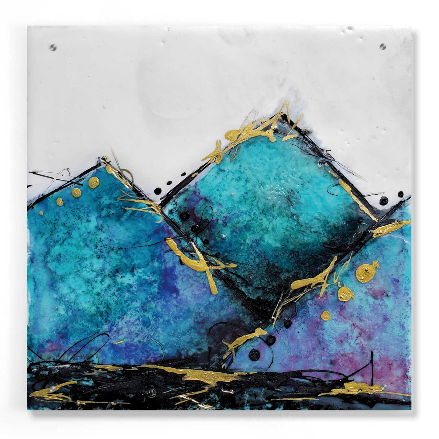 Epic Art 'In Mountains or Valleys 1' by Britt Hallowell, Acrylic Glass Wall Art,24x24