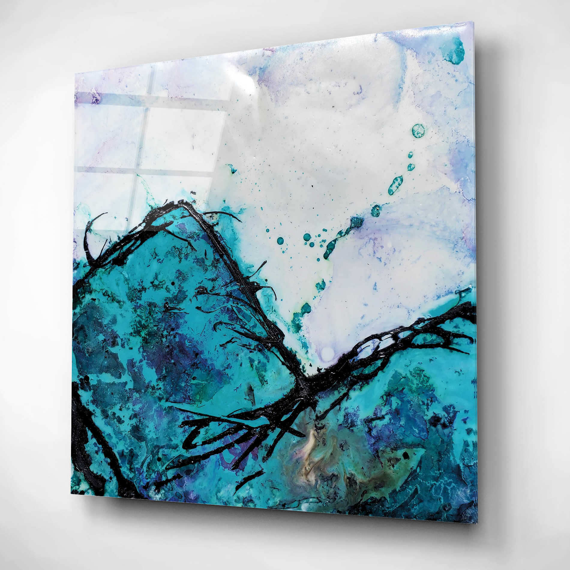 Epic Art 'In Mountains or Valleys 2' by Britt Hallowell, Acrylic Glass Wall Art,12x12