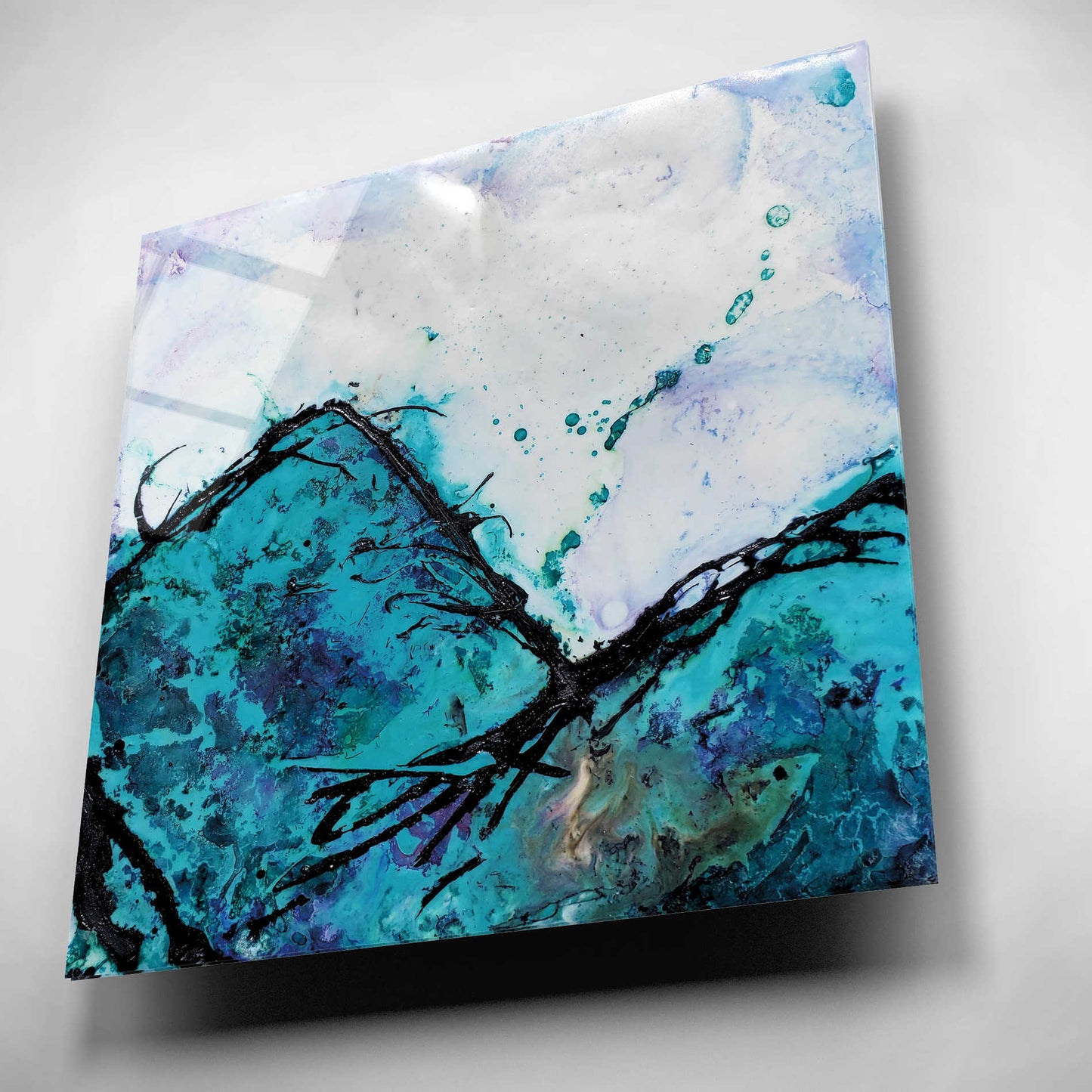 Epic Art 'In Mountains or Valleys 2' by Britt Hallowell, Acrylic Glass Wall Art,12x12