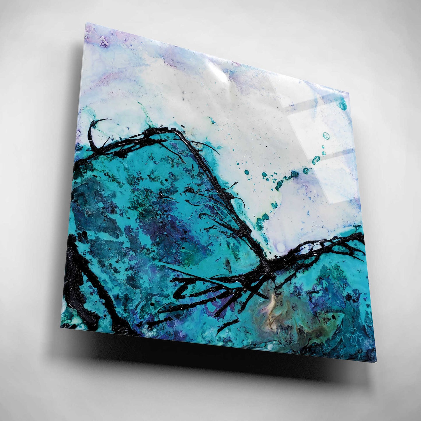 Epic Art 'In Mountains or Valleys 2' by Britt Hallowell, Acrylic Glass Wall Art,12x12