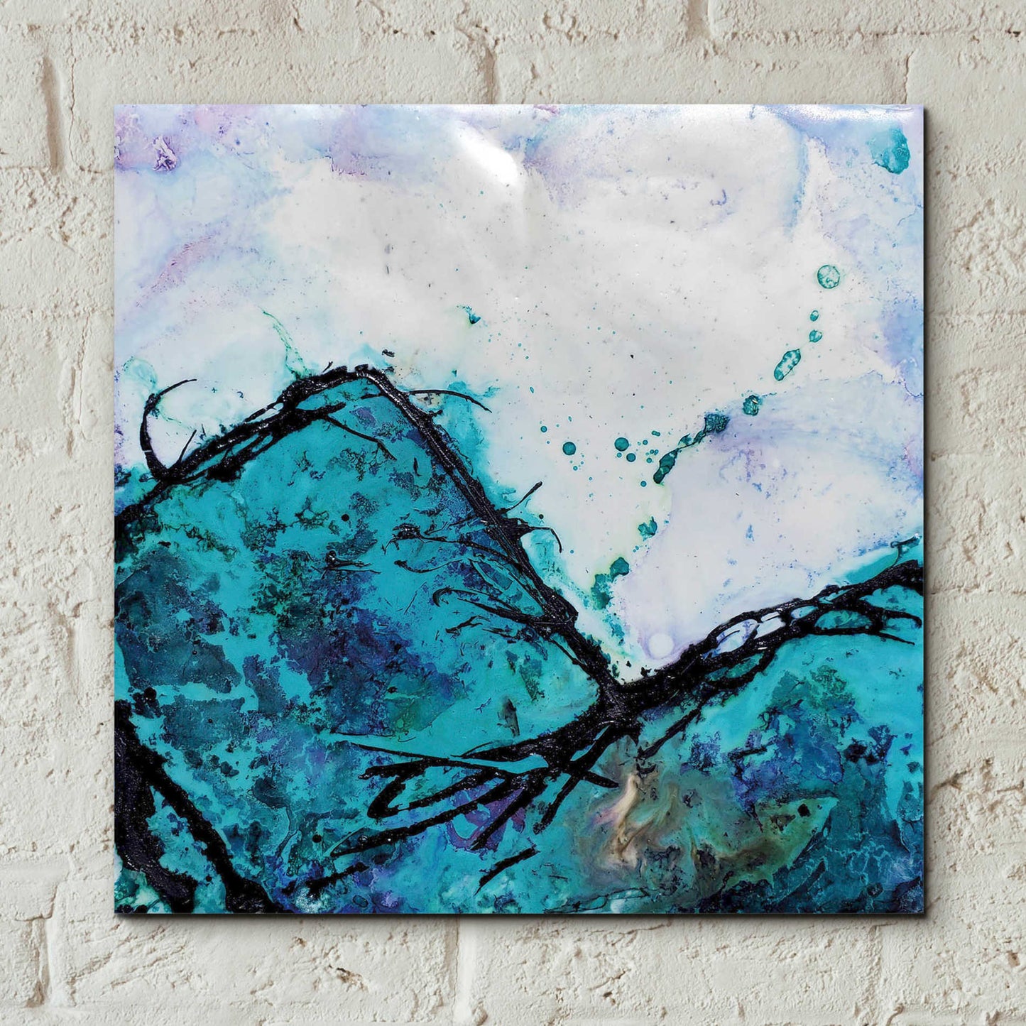 Epic Art 'In Mountains or Valleys 2' by Britt Hallowell, Acrylic Glass Wall Art,12x12