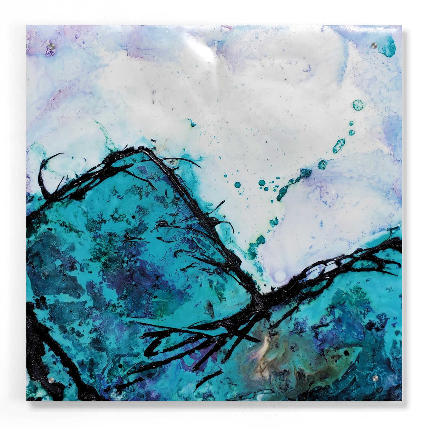 Epic Art 'In Mountains or Valleys 2' by Britt Hallowell, Acrylic Glass Wall Art,24x24