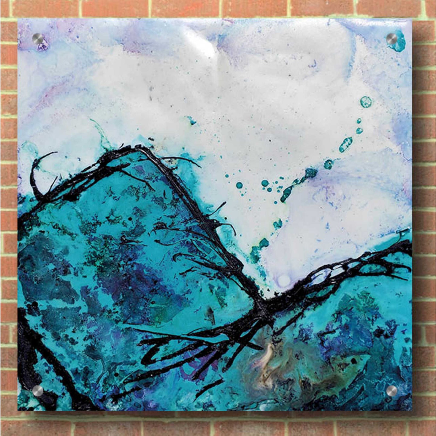 Epic Art 'In Mountains or Valleys 2' by Britt Hallowell, Acrylic Glass Wall Art,36x36