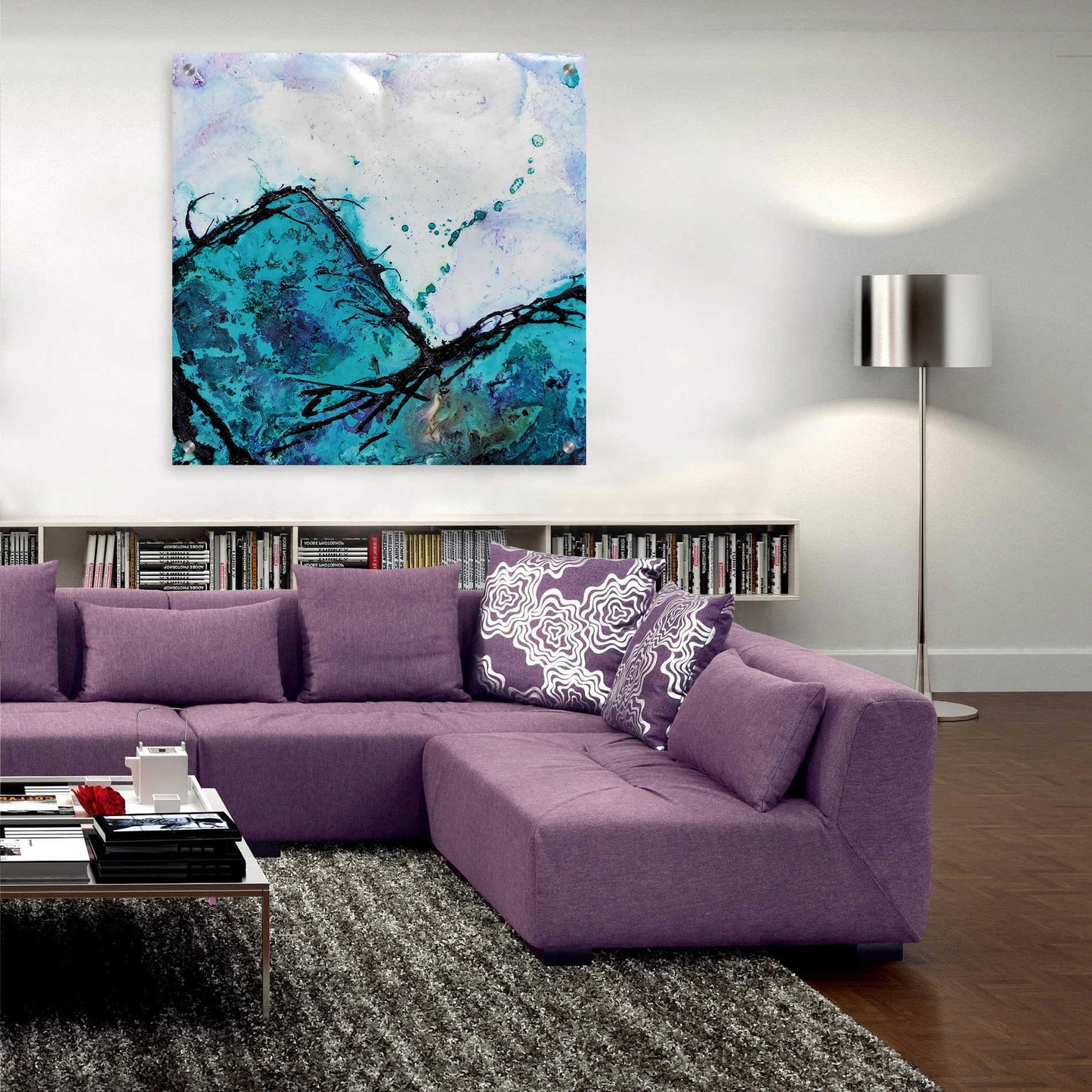 Epic Art 'In Mountains or Valleys 2' by Britt Hallowell, Acrylic Glass Wall Art,36x36