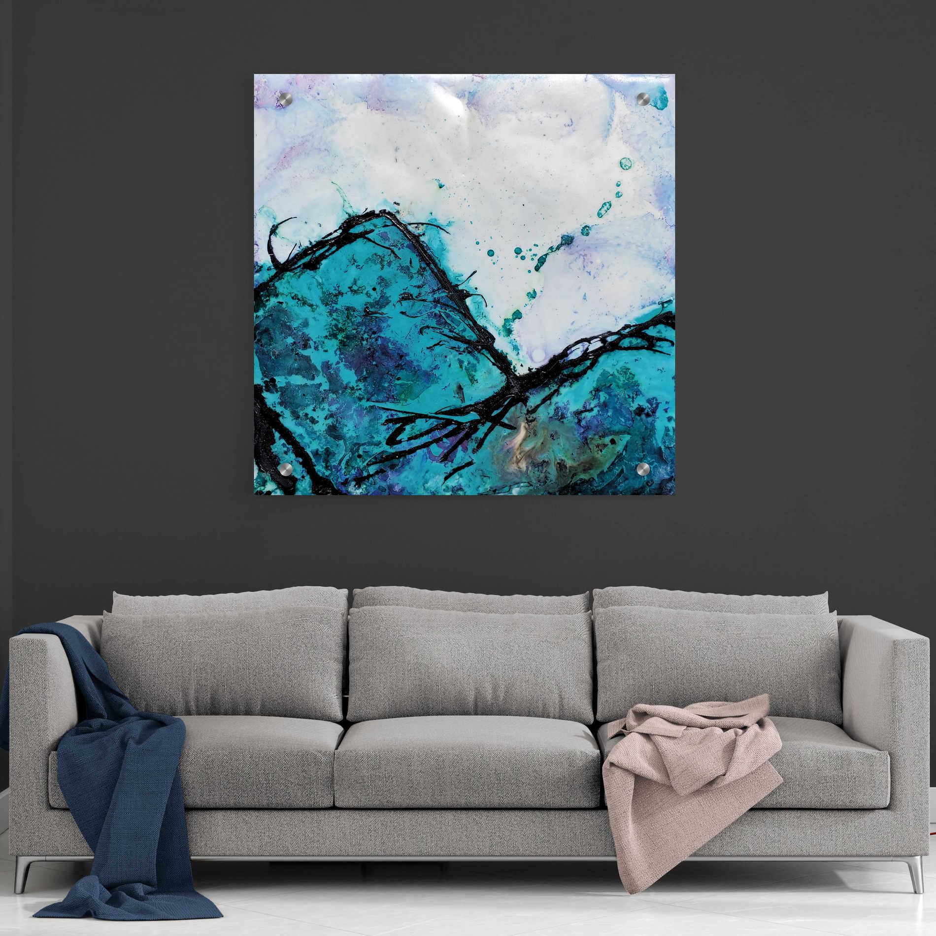 Epic Art 'In Mountains or Valleys 2' by Britt Hallowell, Acrylic Glass Wall Art,36x36