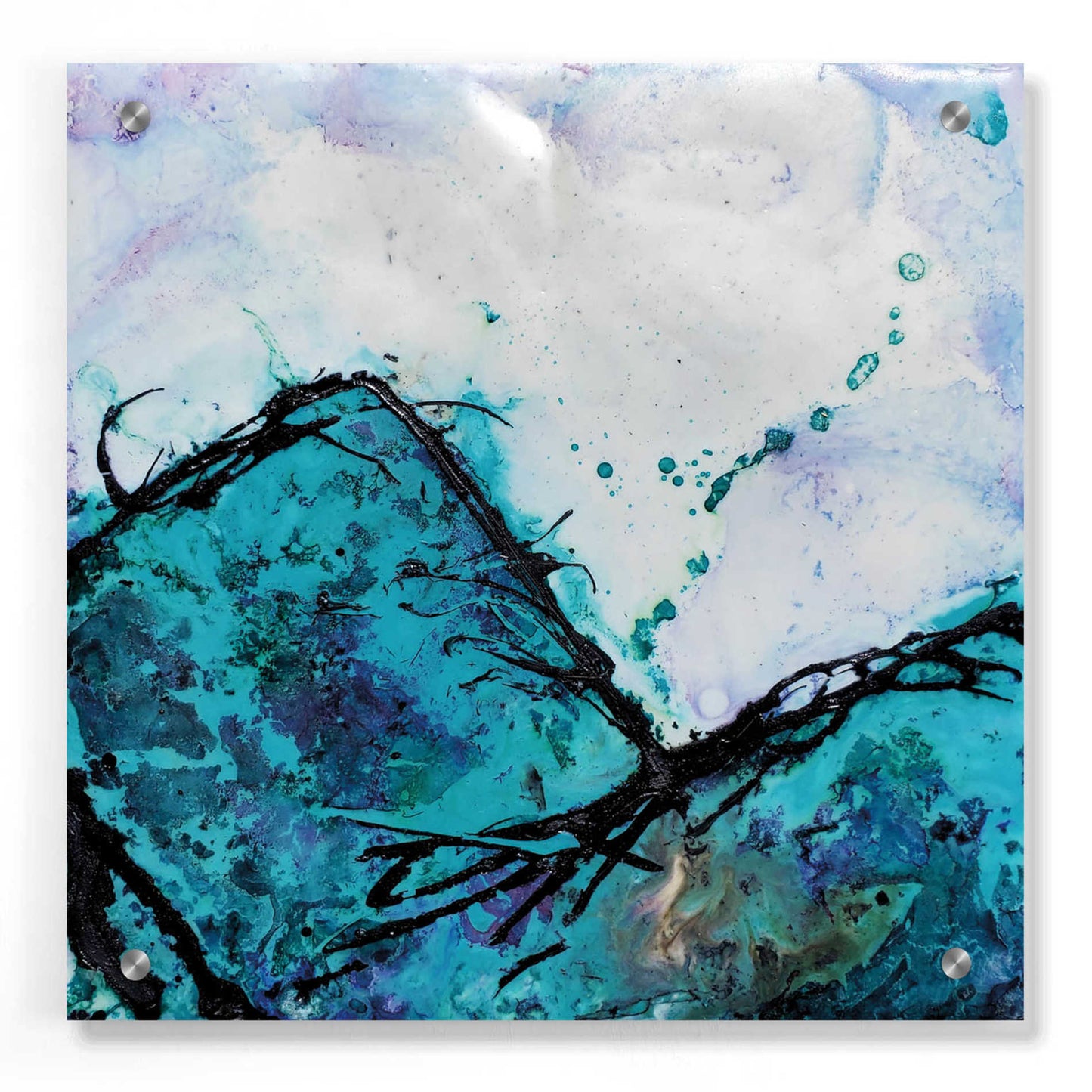 Epic Art 'In Mountains or Valleys 2' by Britt Hallowell, Acrylic Glass Wall Art,36x36