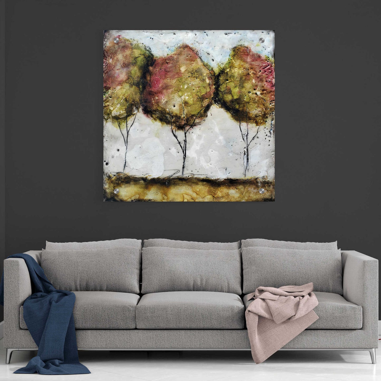 Epic Art 'A Fall Stroll' by Britt Hallowell, Acrylic Glass Wall Art,36x36