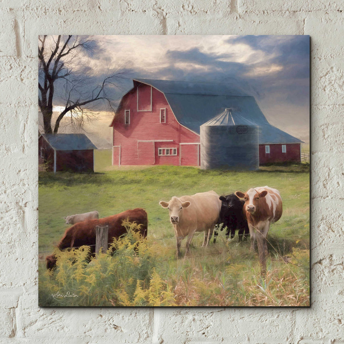 Epic Art 'Wyoming Sunset' by Lori Deiter, Acrylic Glass Wall Art,12x12