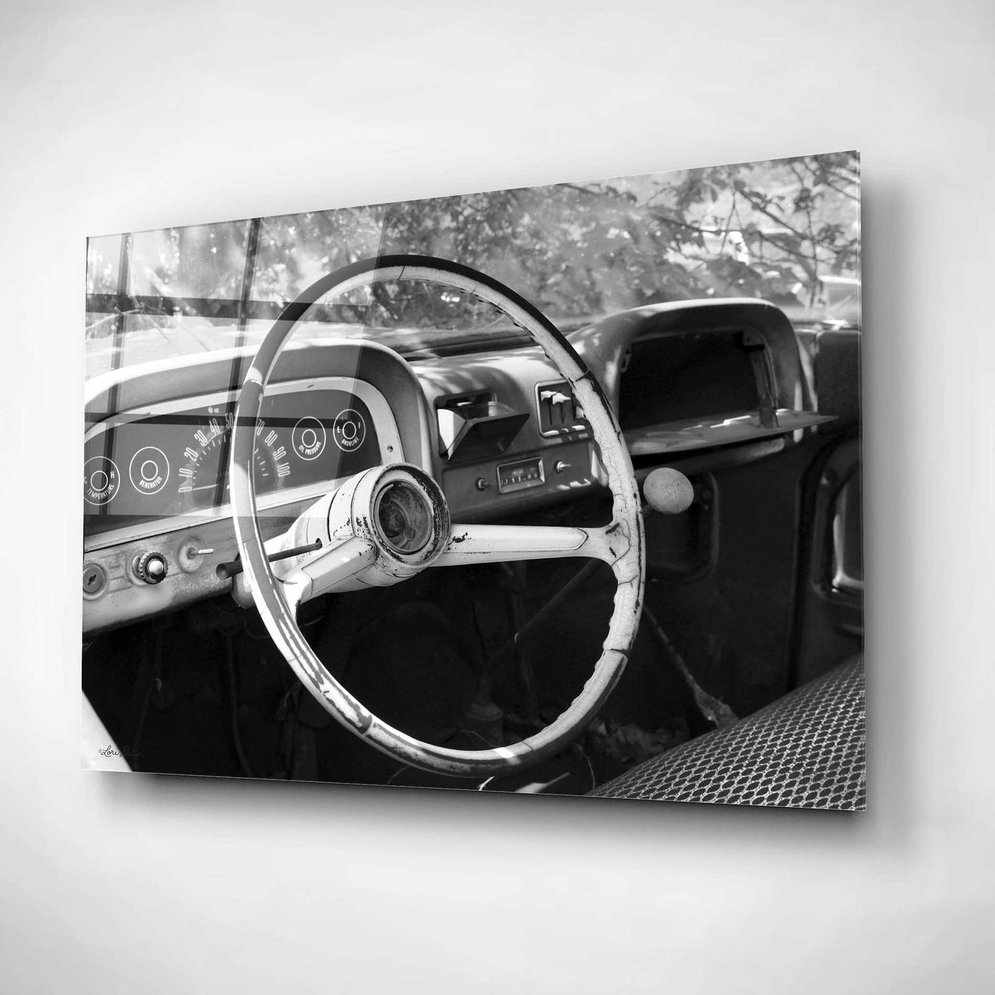 Epic Art 'Chevy Steering Wheel' by Lori Deiter, Acrylic Glass Wall Art,24x16