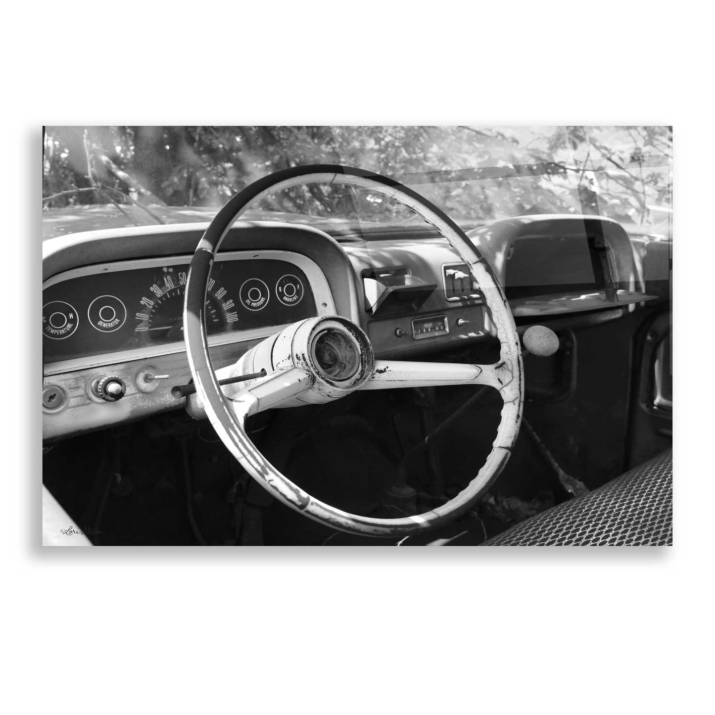 Epic Art 'Chevy Steering Wheel' by Lori Deiter, Acrylic Glass Wall Art,24x16
