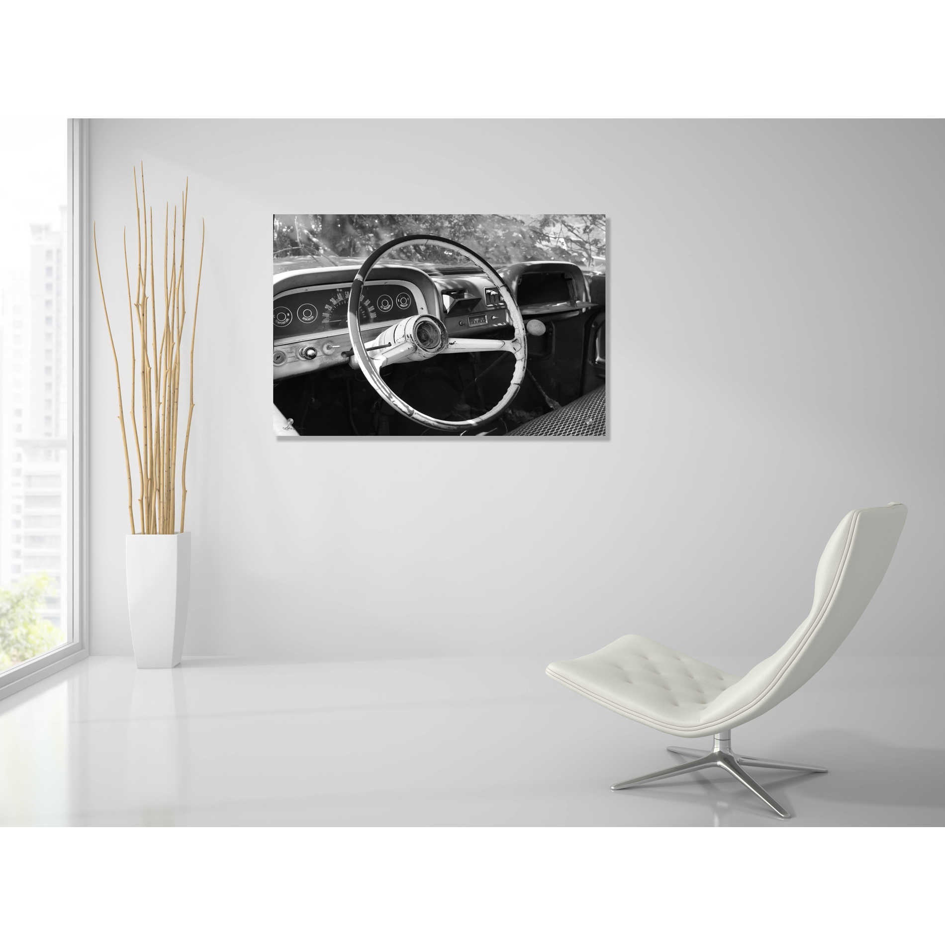 Epic Art 'Chevy Steering Wheel' by Lori Deiter, Acrylic Glass Wall Art,36x24