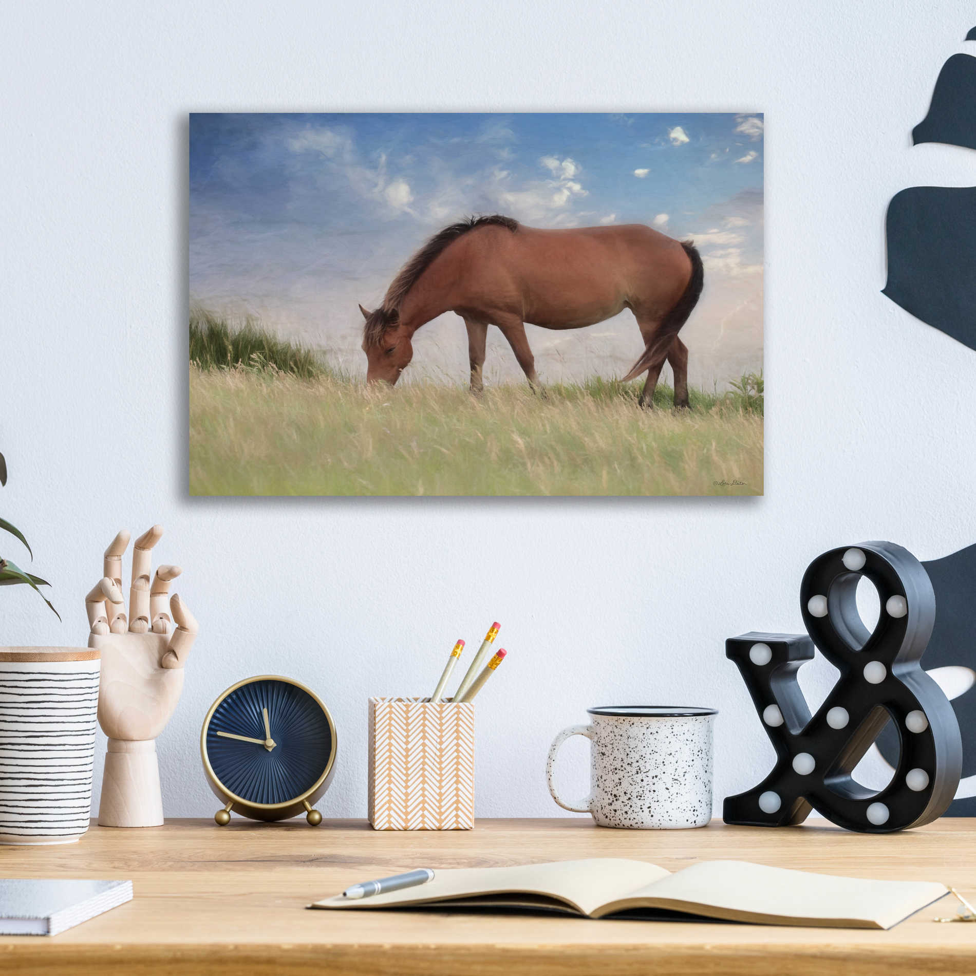 Epic Art 'Assataegue Horse' by Lori Deiter, Acrylic Glass Wall Art,16x12