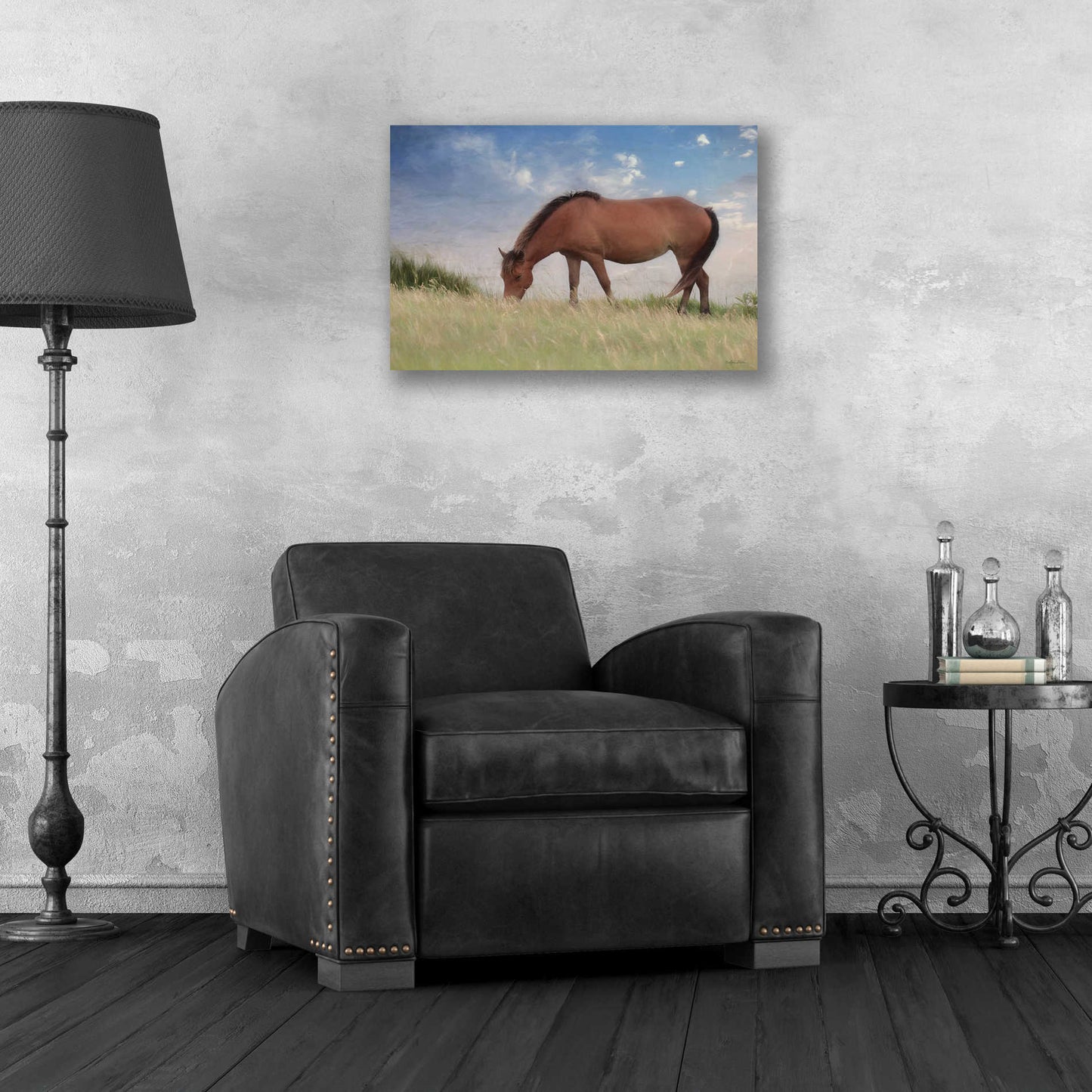 Epic Art 'Assataegue Horse' by Lori Deiter, Acrylic Glass Wall Art,24x16