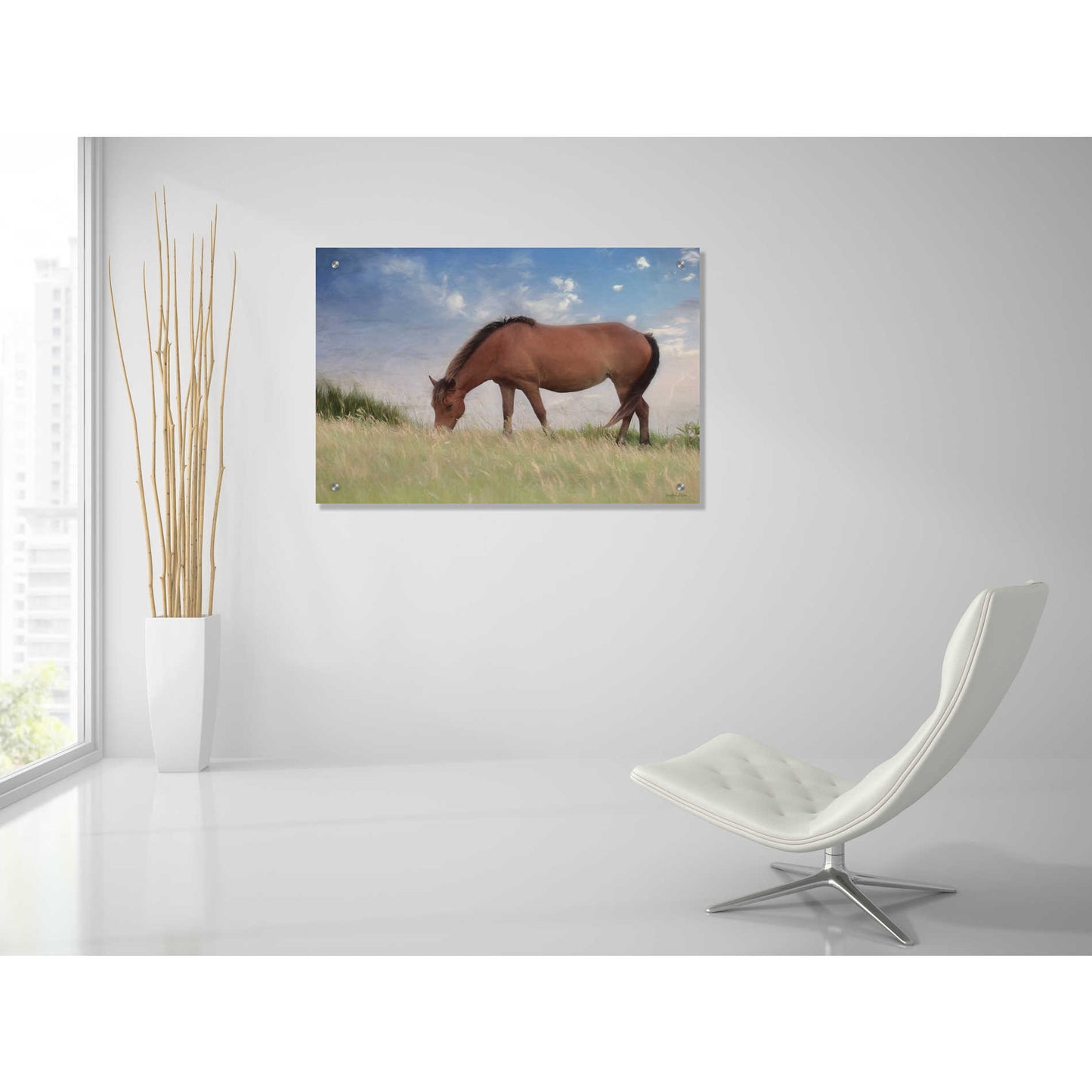 Epic Art 'Assataegue Horse' by Lori Deiter, Acrylic Glass Wall Art,36x24
