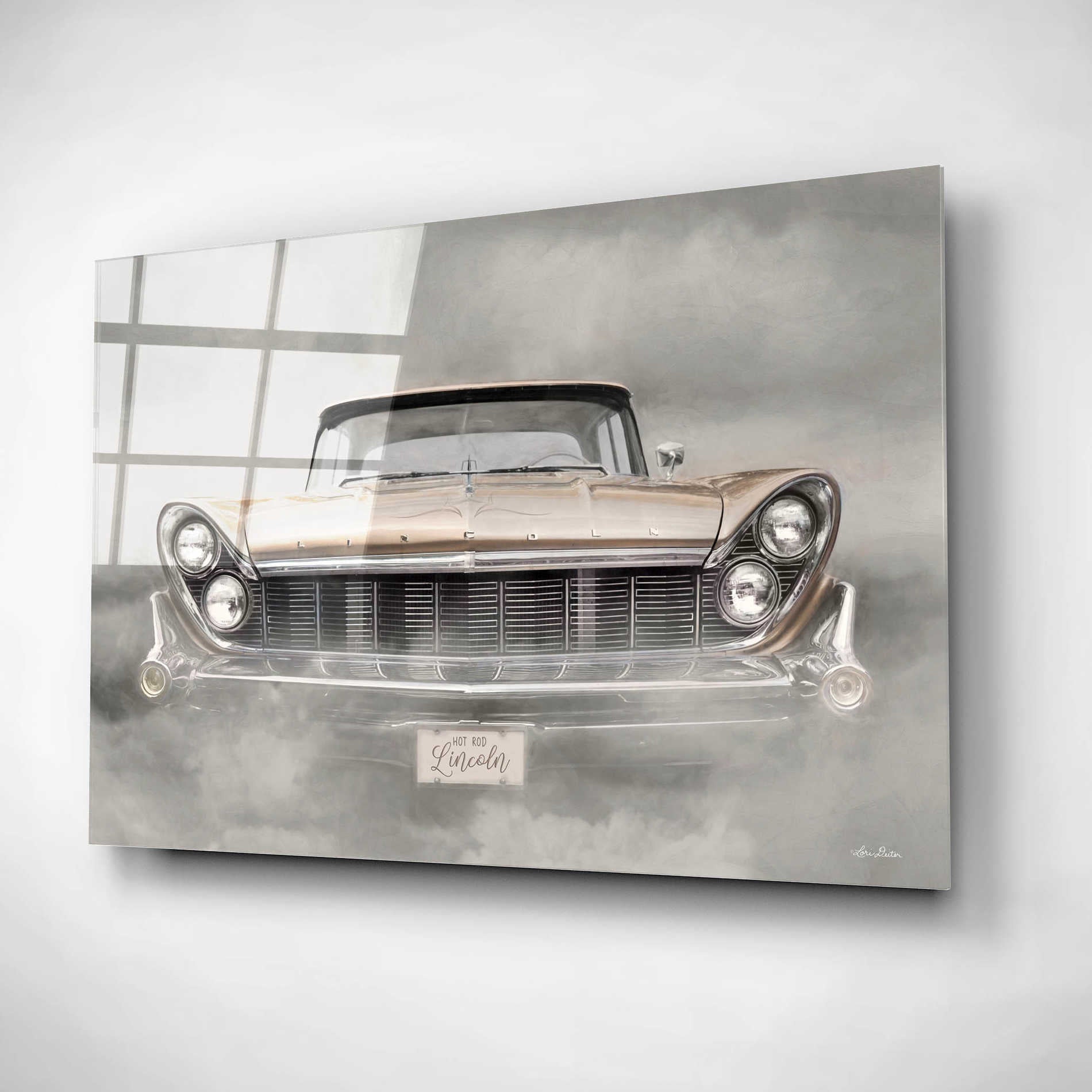 Epic Art 'Hot Rod Lincoln' by Lori Deiter, Acrylic Glass Wall Art,16x12