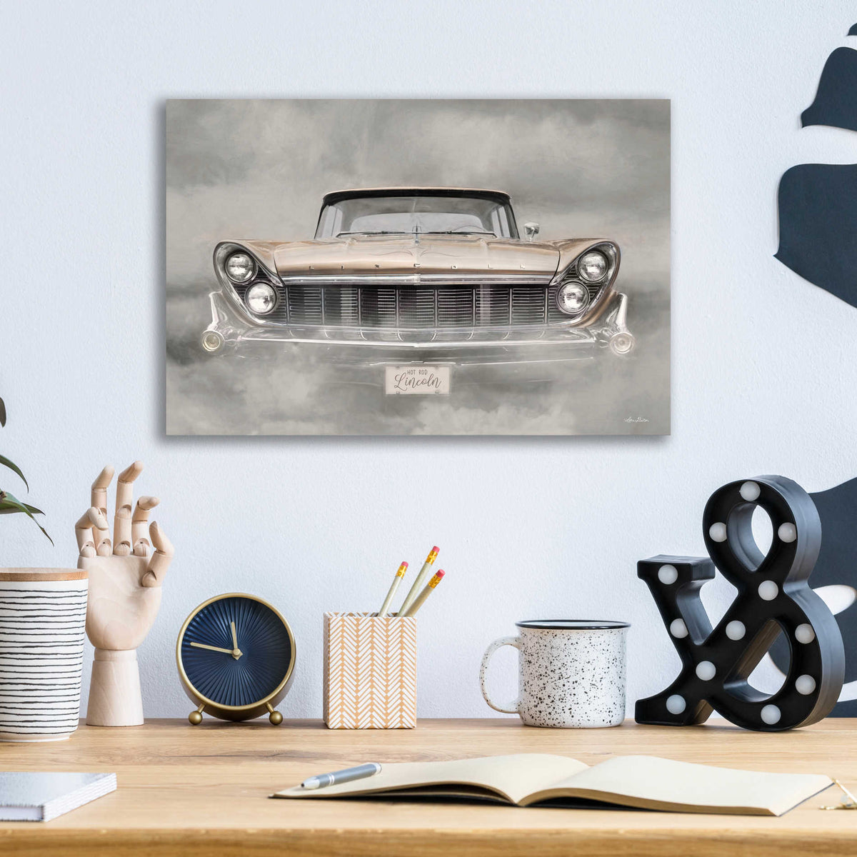 Epic Art 'Hot Rod Lincoln' by Lori Deiter, Acrylic Glass Wall Art,16x12