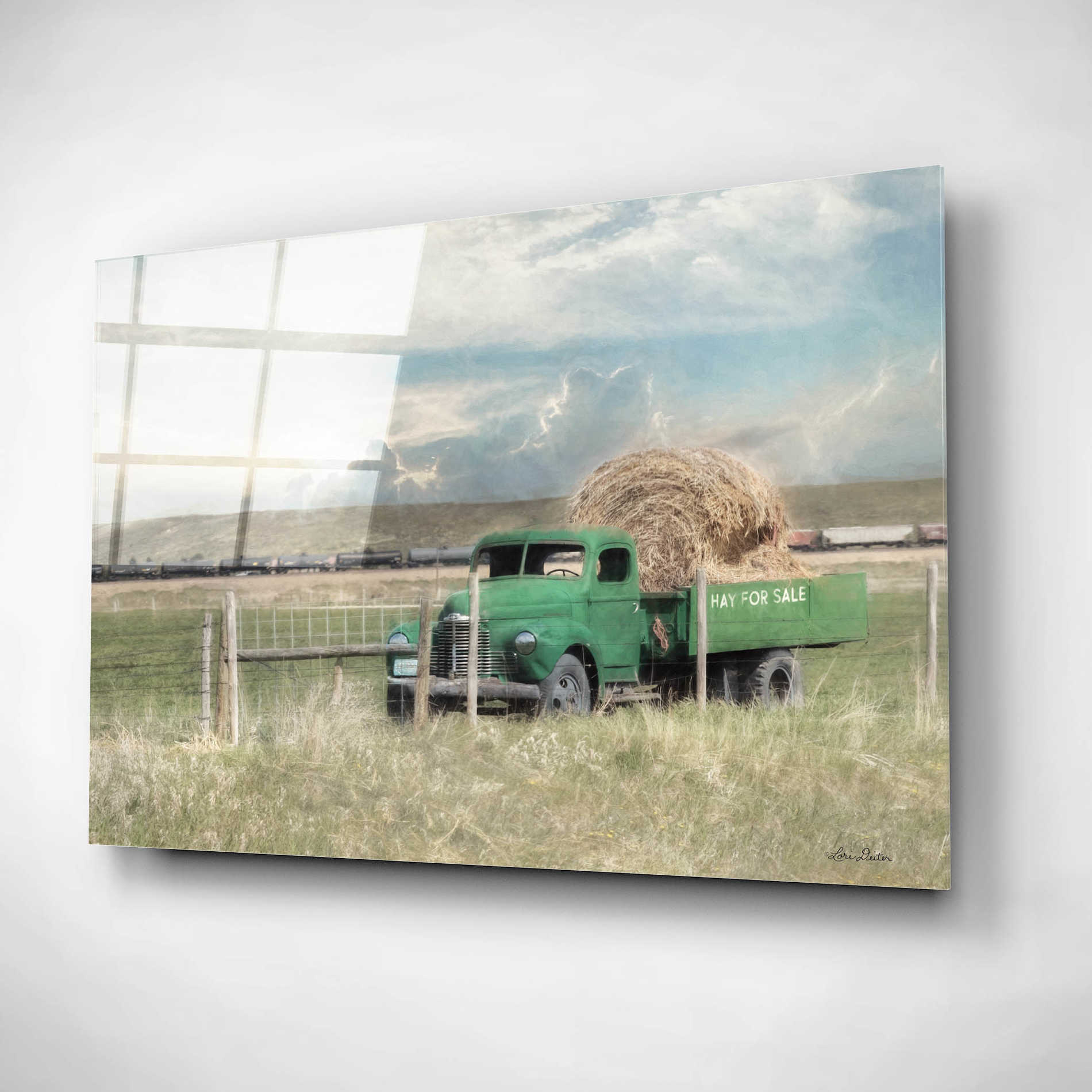 Epic Art 'Hay for Sale' by Lori Deiter, Acrylic Glass Wall Art,24x16