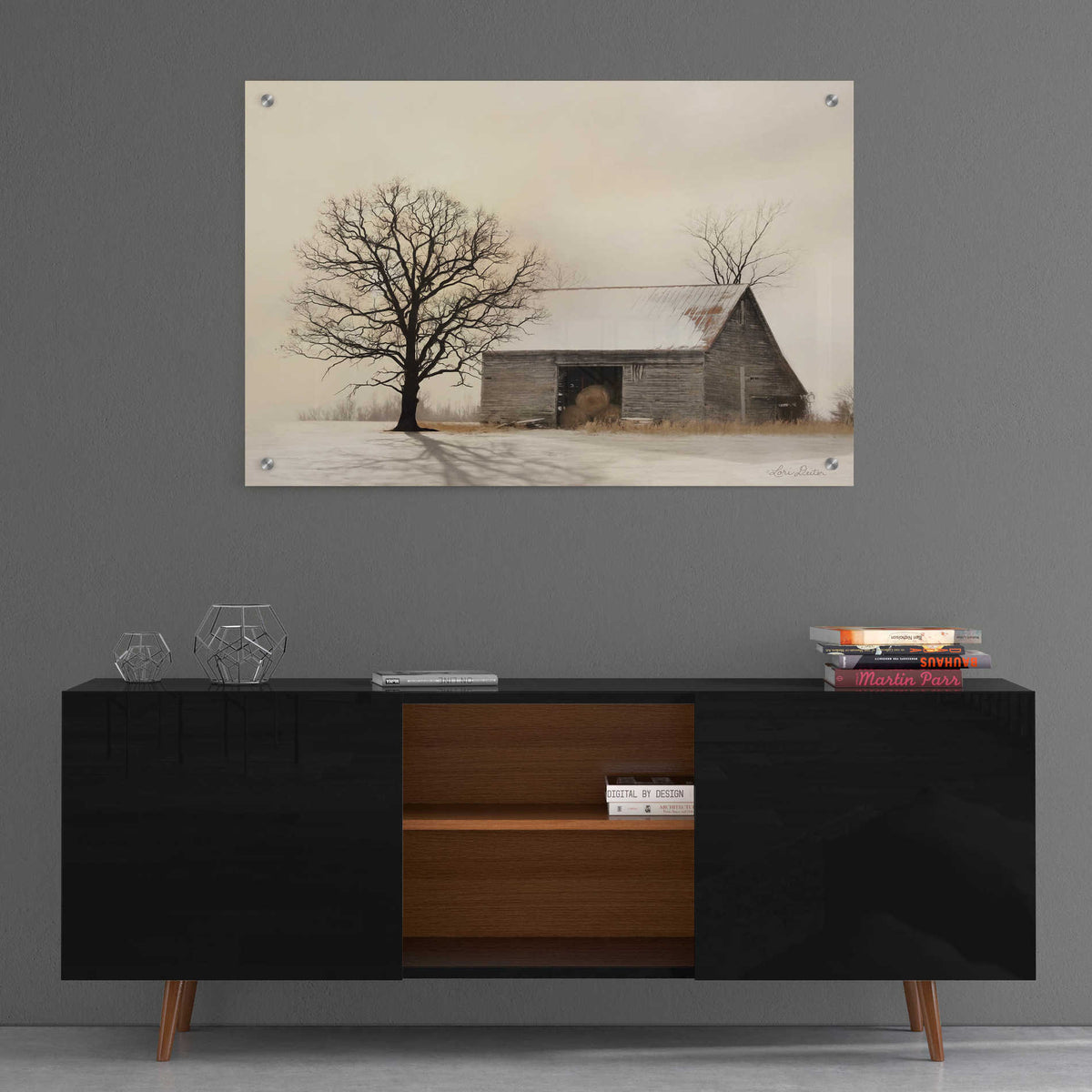 Epic Art 'Winter Shadows' by Lori Deiter, Acrylic Glass Wall Art,36x24