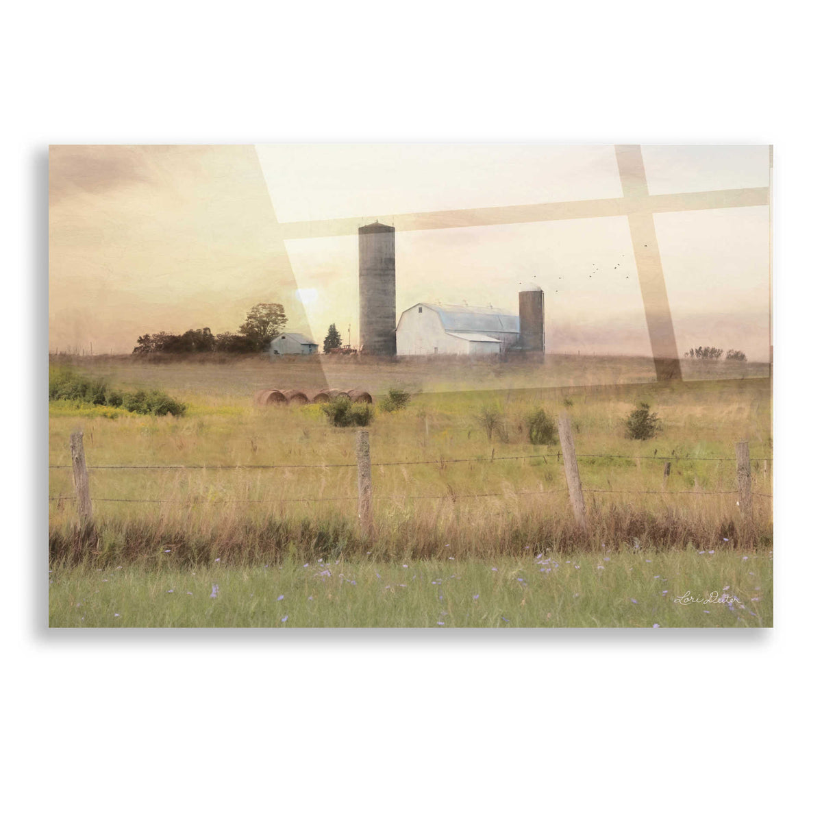 Epic Art 'Sunset at the Dexter Farm' by Lori Deiter, Acrylic Glass Wall Art