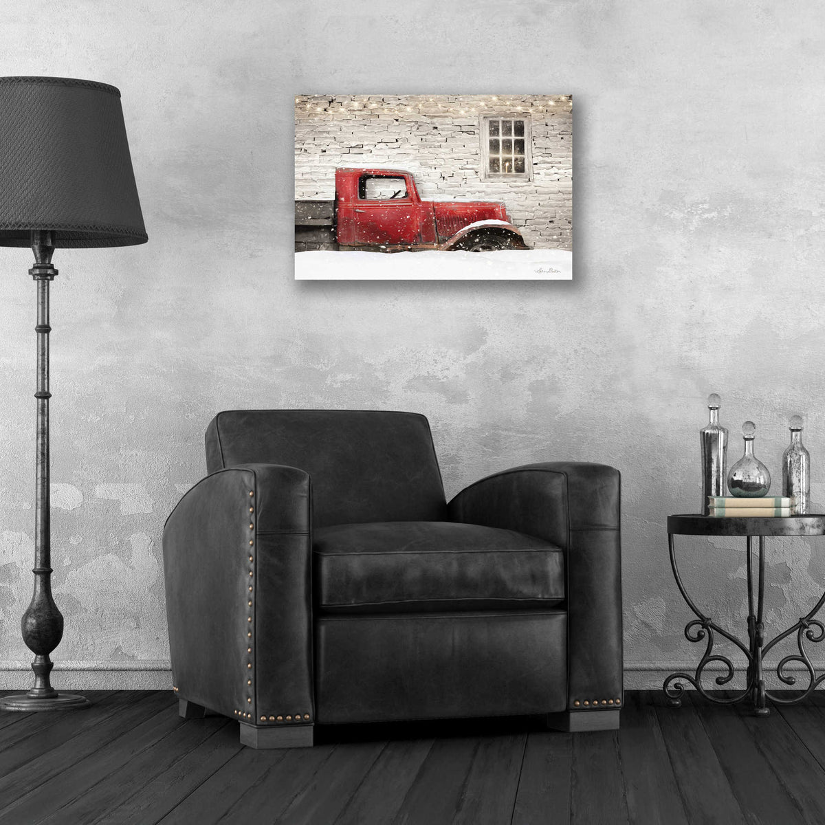 Epic Art 'Winter Parking Spot' by Lori Deiter, Acrylic Glass Wall Art,24x16