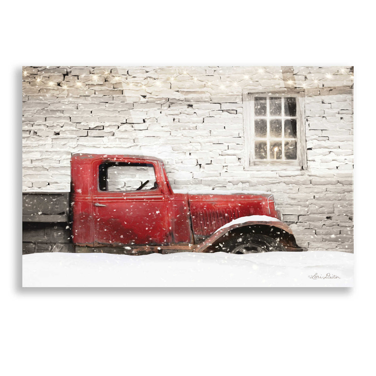 Epic Art 'Winter Parking Spot' by Lori Deiter, Acrylic Glass Wall Art
