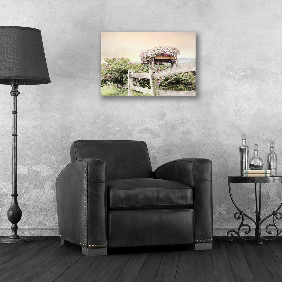 Epic Art 'Flower Wagon' by Lori Deiter, Acrylic Glass Wall Art,24x16