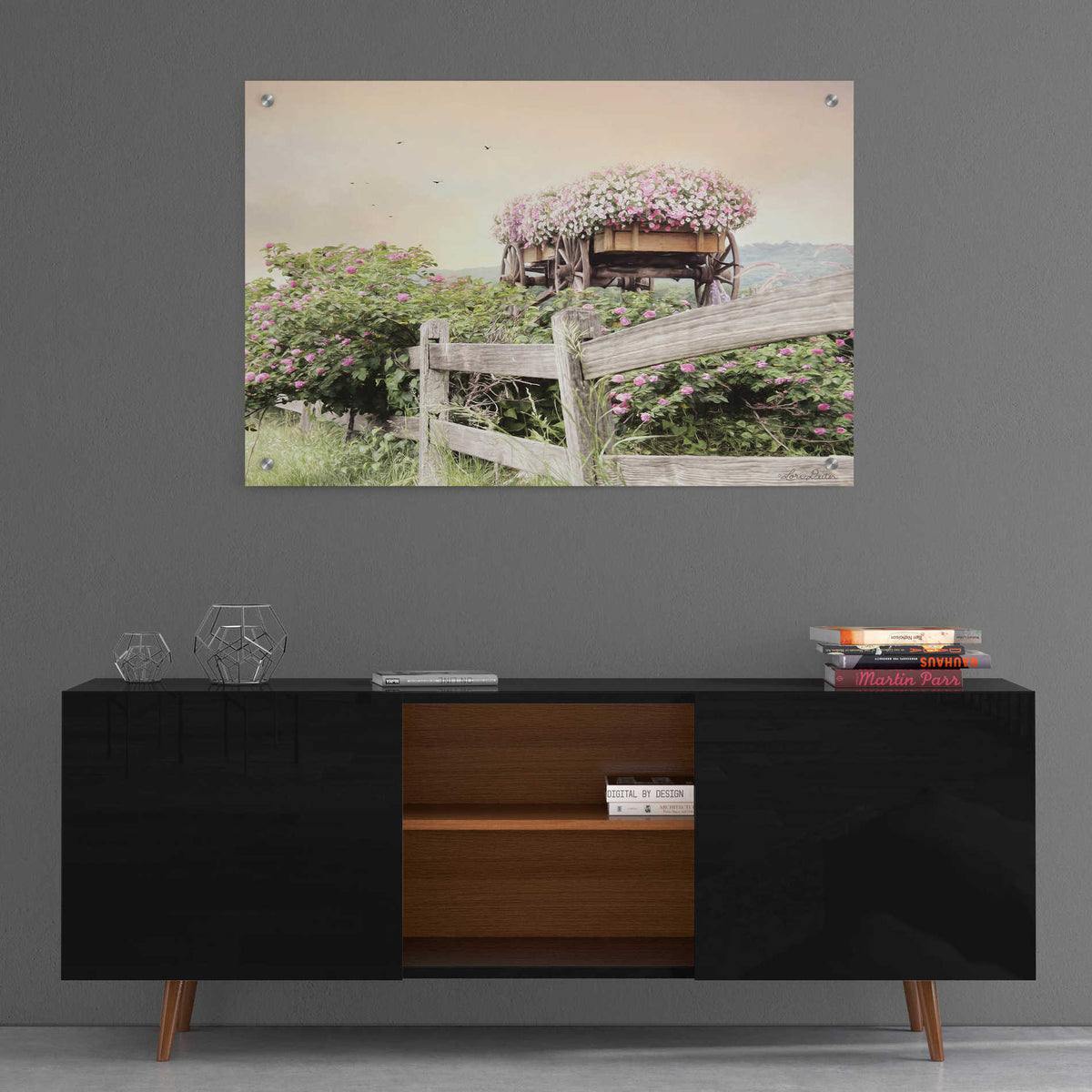 Epic Art 'Flower Wagon' by Lori Deiter, Acrylic Glass Wall Art,36x24