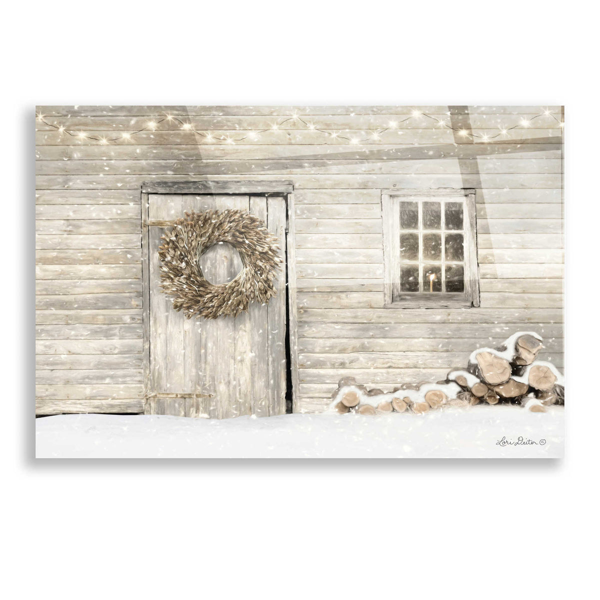 Epic Art 'Old Farm Christmas' by Lori Deiter, Acrylic Glass Wall Art