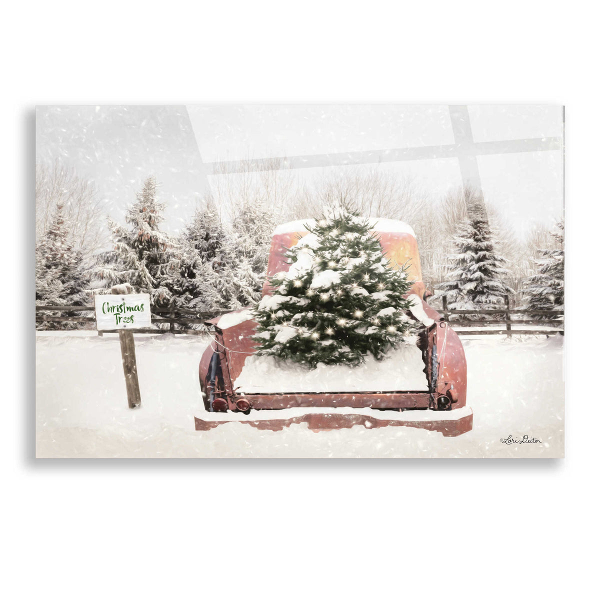 Epic Art 'Rustic Christmas Trees' by Lori Deiter, Acrylic Glass Wall Art