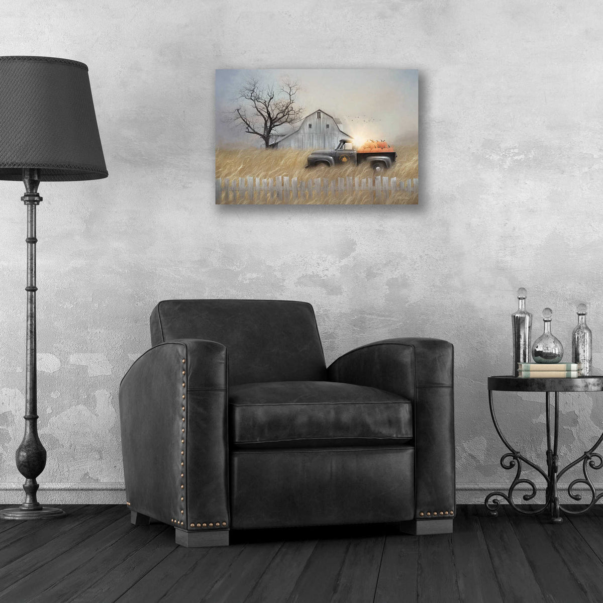 Epic Art 'Fall Pumpkin Harvest' by Lori Deiter, Acrylic Glass Wall Art,24x16