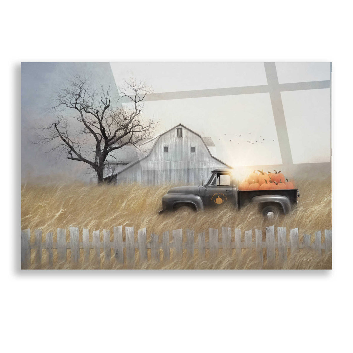 Epic Art 'Fall Pumpkin Harvest' by Lori Deiter, Acrylic Glass Wall Art