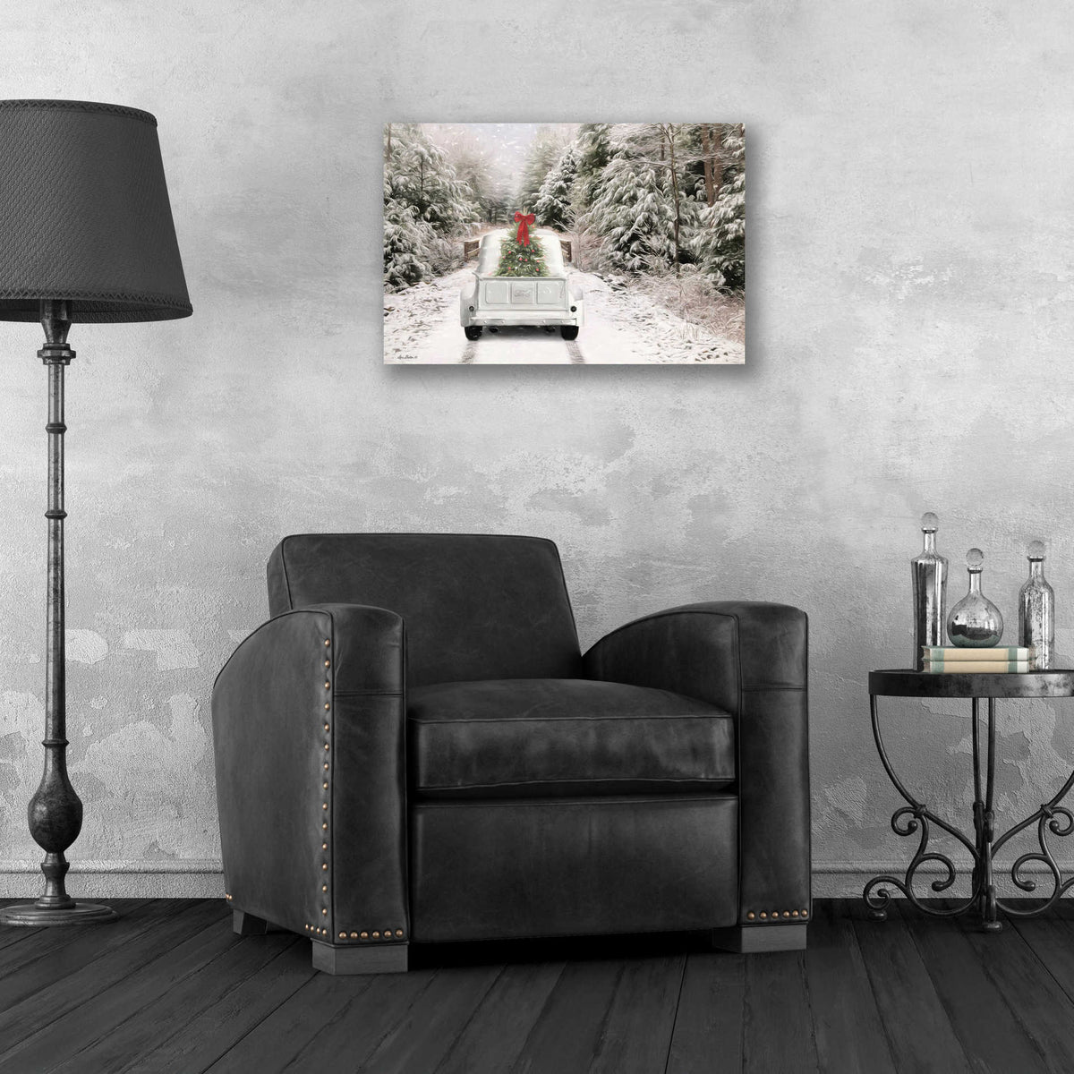 Epic Art 'Picking Up the Tree' by Lori Deiter, Acrylic Glass Wall Art,24x16