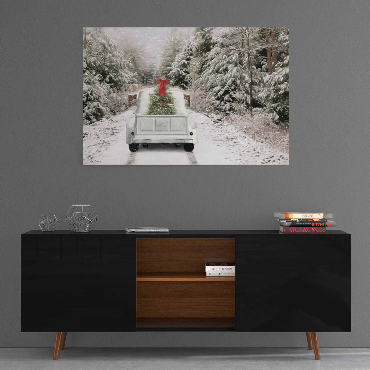 Epic Art 'Picking Up the Tree' by Lori Deiter, Acrylic Glass Wall Art,36x24