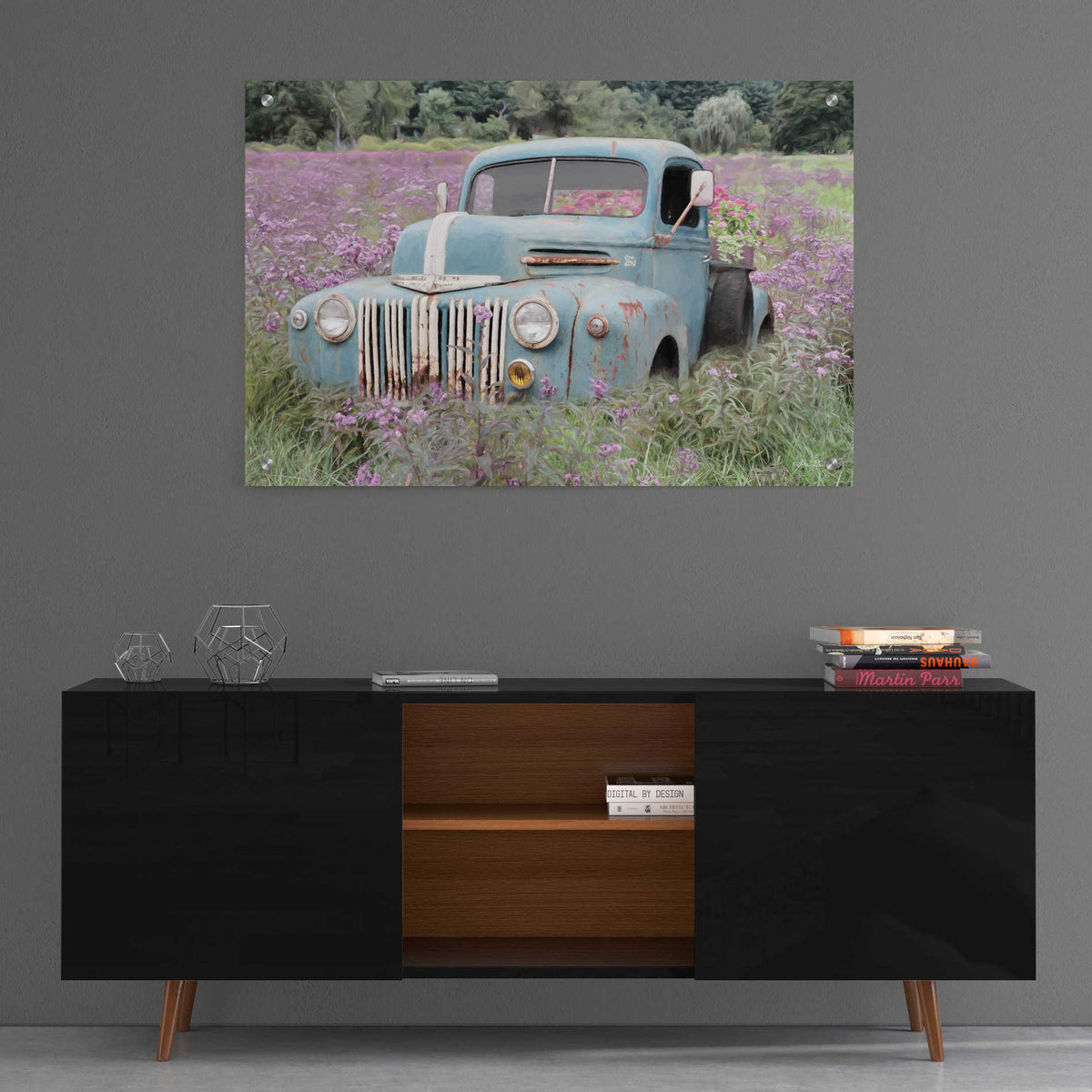 Epic Art 'Truckload of Happiness' by Lori Deiter, Acrylic Glass Wall Art,36x24