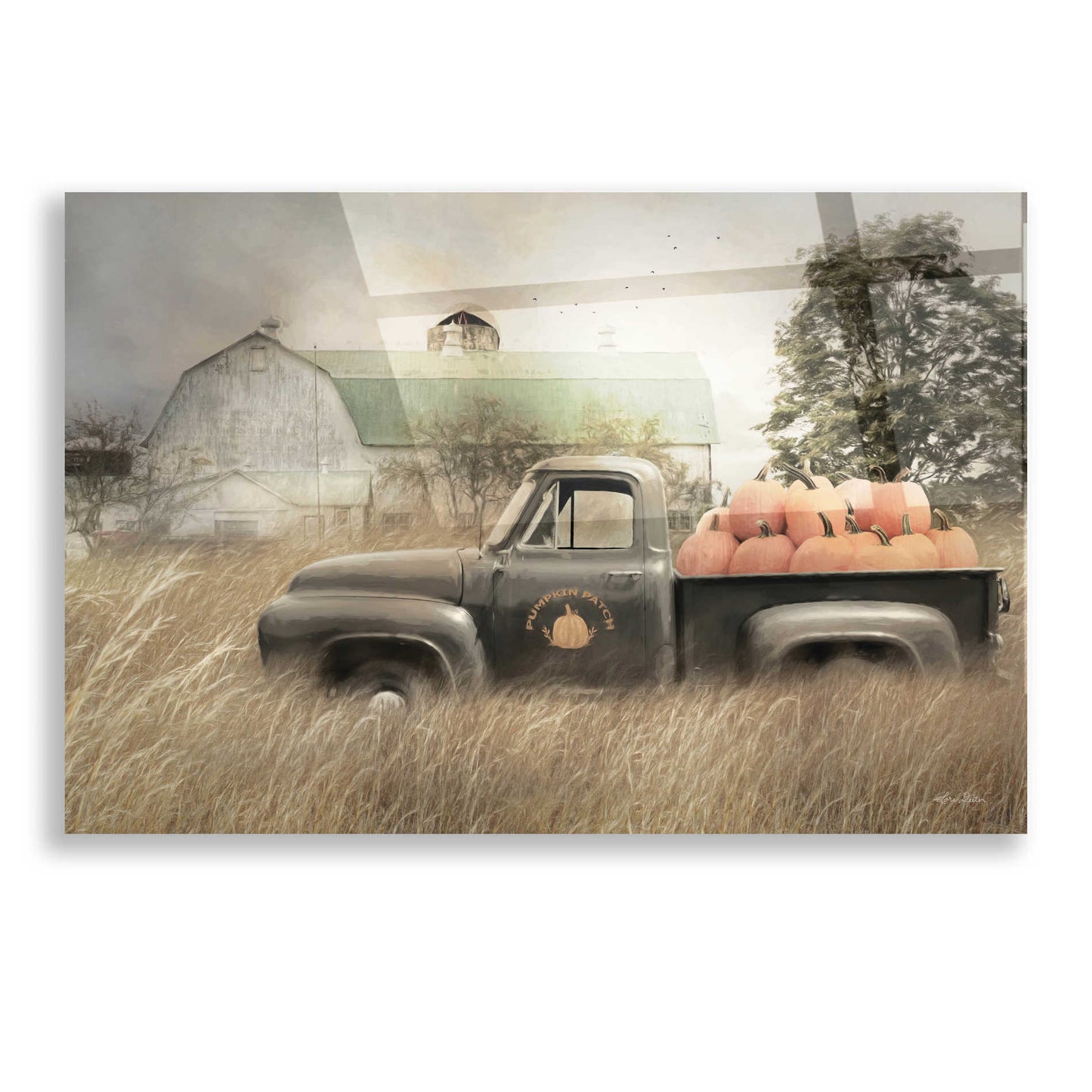 Epic Art 'Happy Harvest Truck' by Lori Deiter, Acrylic Glass Wall Art,16x12