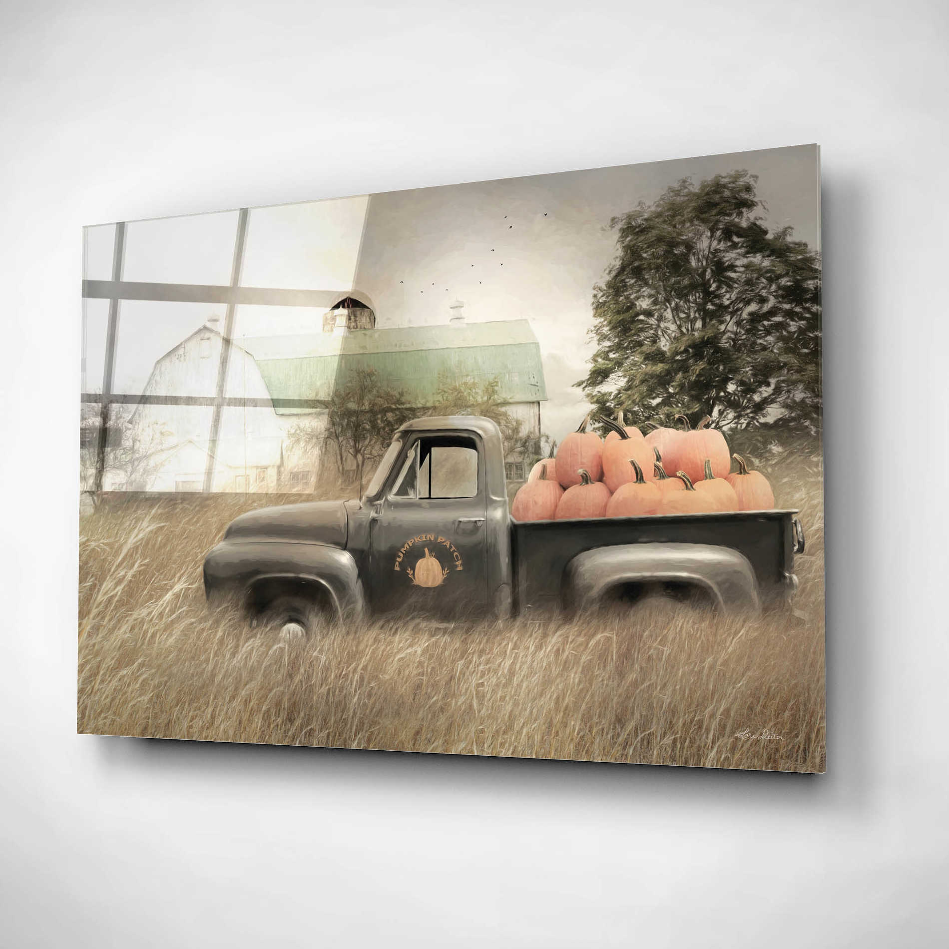 Epic Art 'Happy Harvest Truck' by Lori Deiter, Acrylic Glass Wall Art,24x16