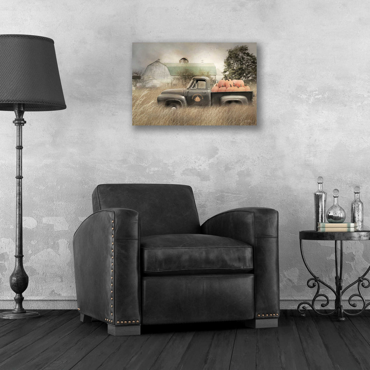 Epic Art 'Happy Harvest Truck' by Lori Deiter, Acrylic Glass Wall Art,24x16