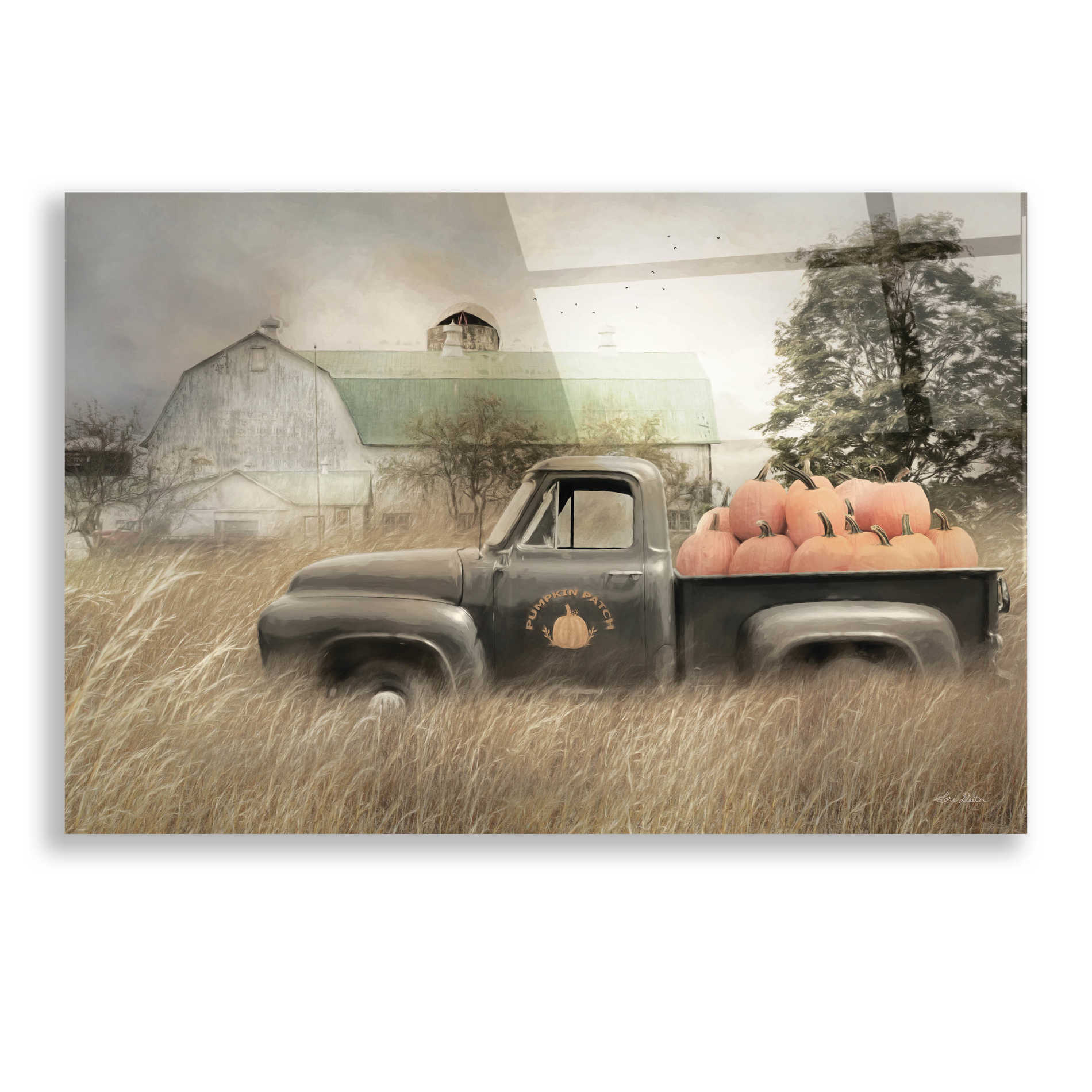 Epic Art 'Happy Harvest Truck' by Lori Deiter, Acrylic Glass Wall Art,24x16