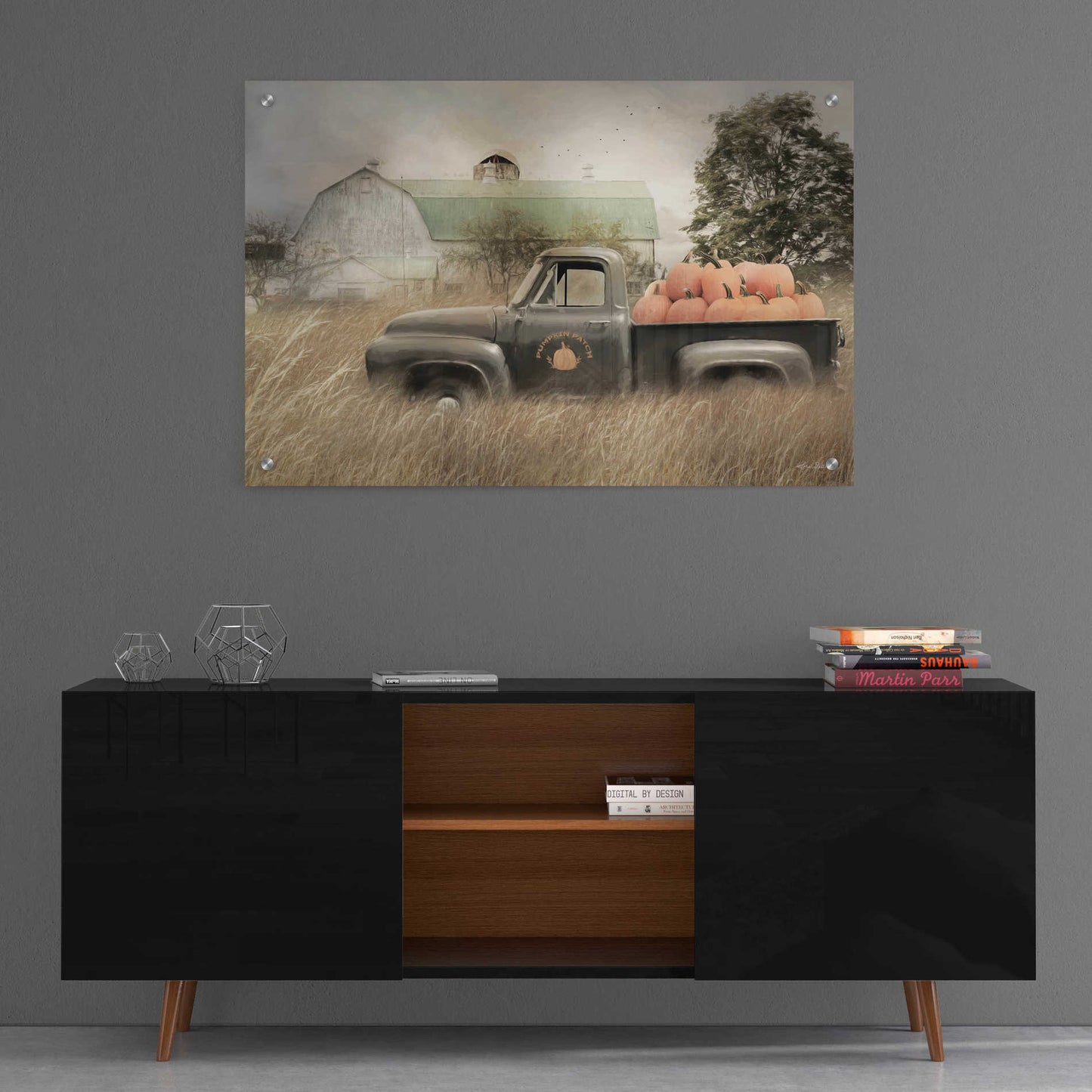 Epic Art 'Happy Harvest Truck' by Lori Deiter, Acrylic Glass Wall Art,36x24