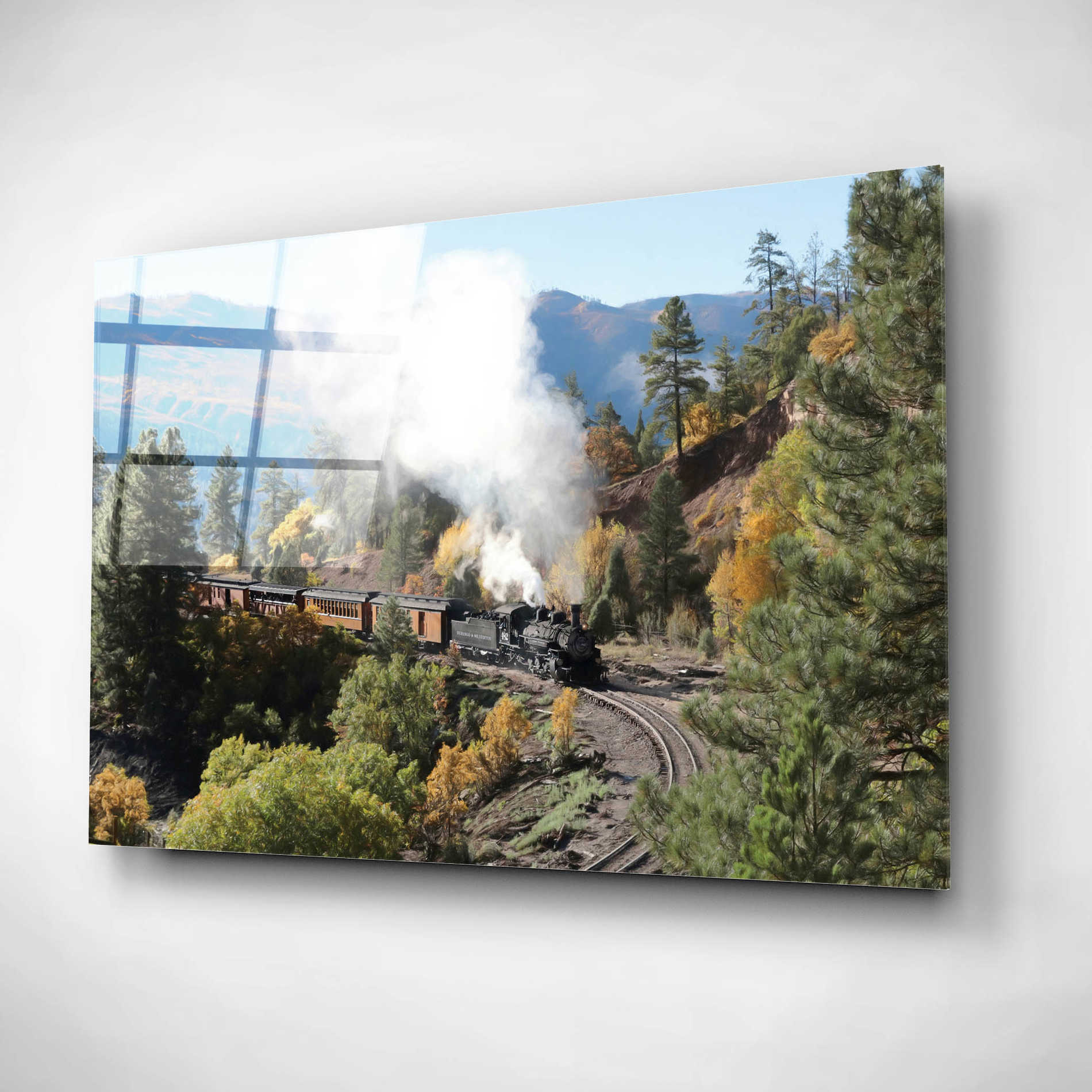 Epic Art 'Durango Silverton Train IV' by Lori Deiter, Acrylic Glass Wall Art,16x12