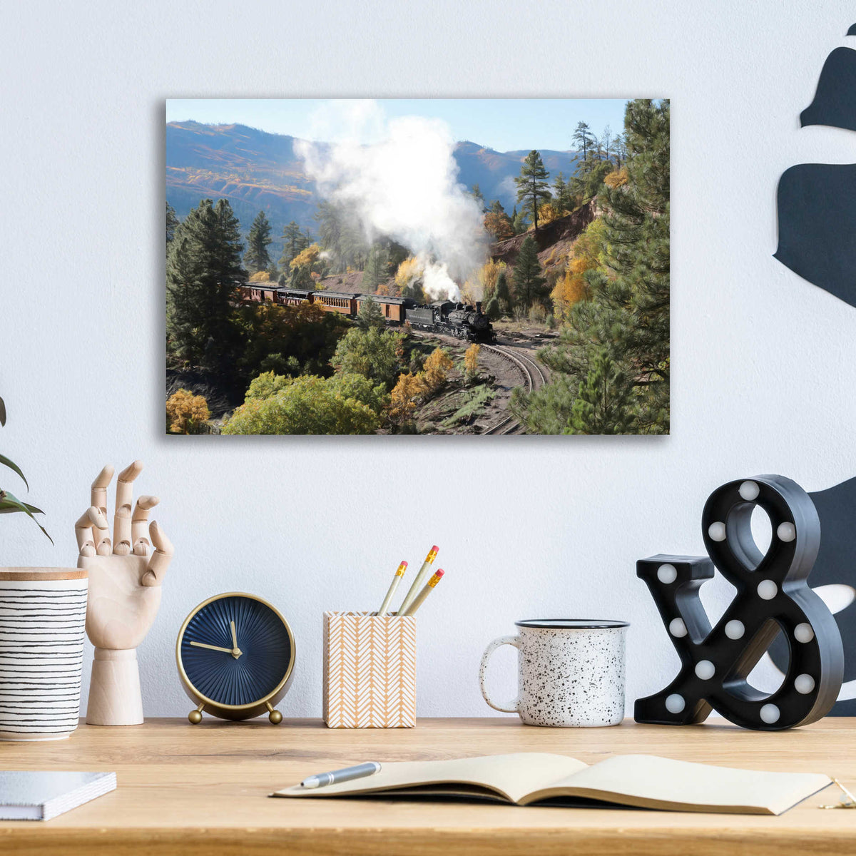 Epic Art 'Durango Silverton Train IV' by Lori Deiter, Acrylic Glass Wall Art,16x12