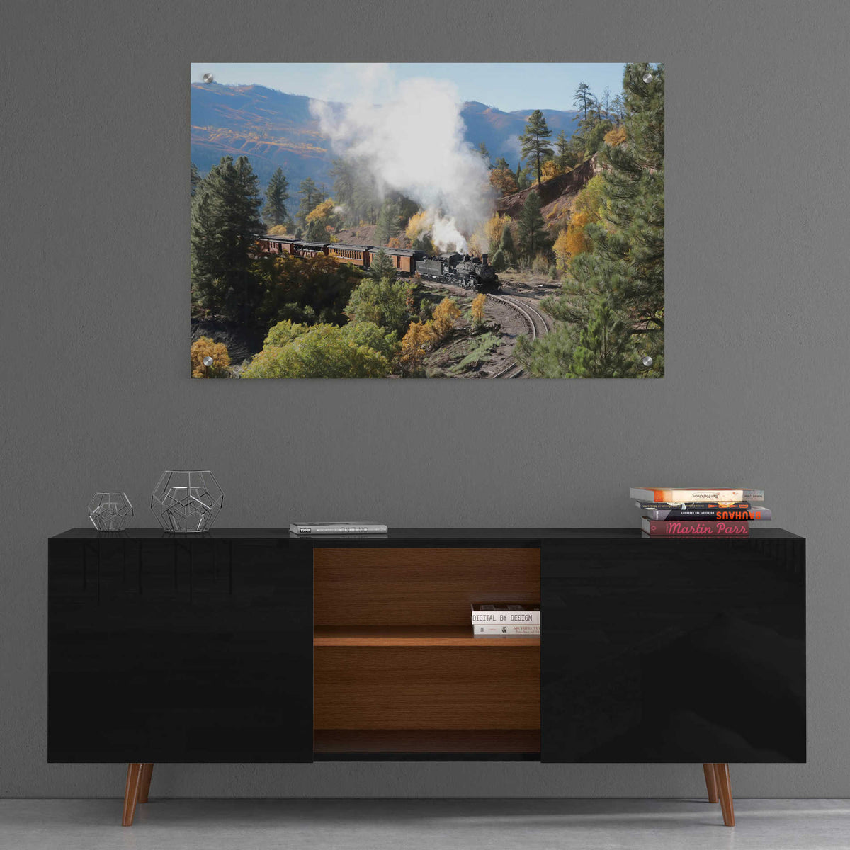 Epic Art 'Durango Silverton Train IV' by Lori Deiter, Acrylic Glass Wall Art,36x24