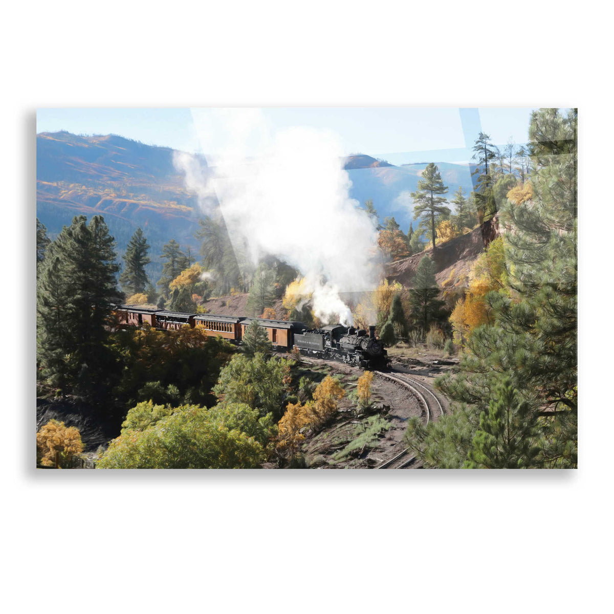 Epic Art 'Durango Silverton Train IV' by Lori Deiter, Acrylic Glass Wall Art
