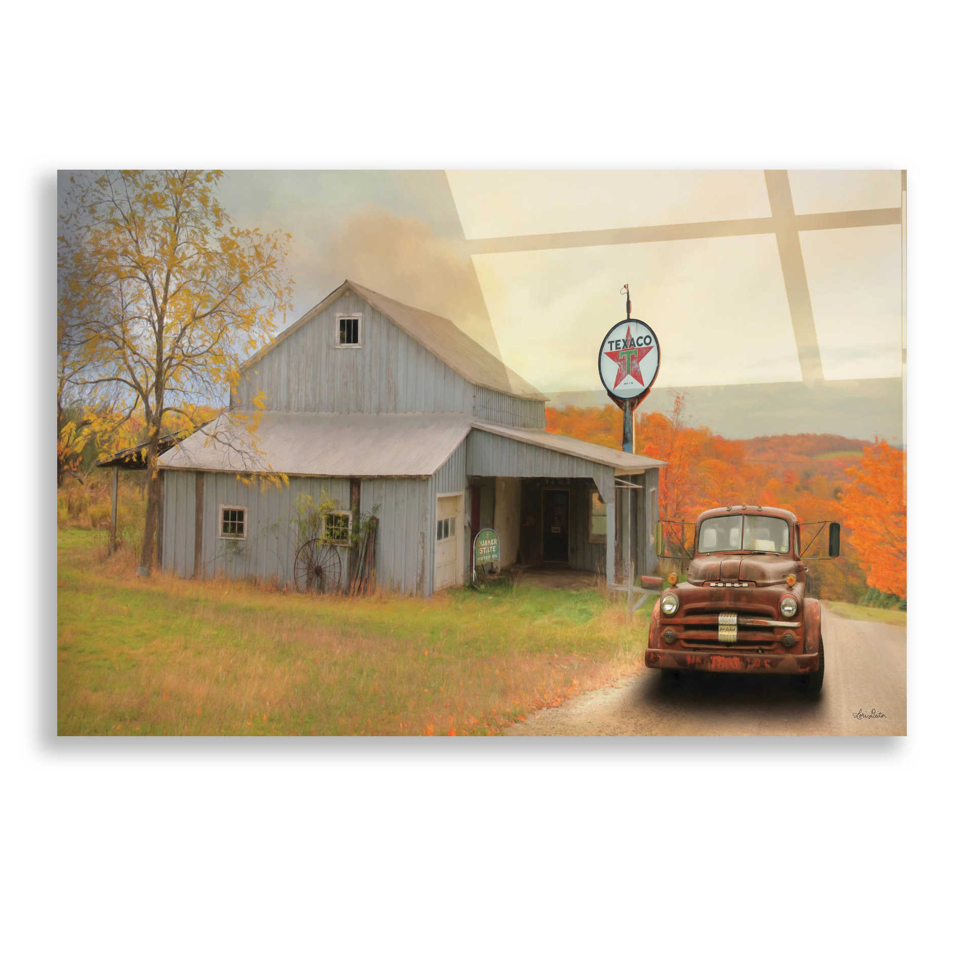 Epic Art 'The Old Station' by Lori Deiter, Acrylic Glass Wall Art,24x16
