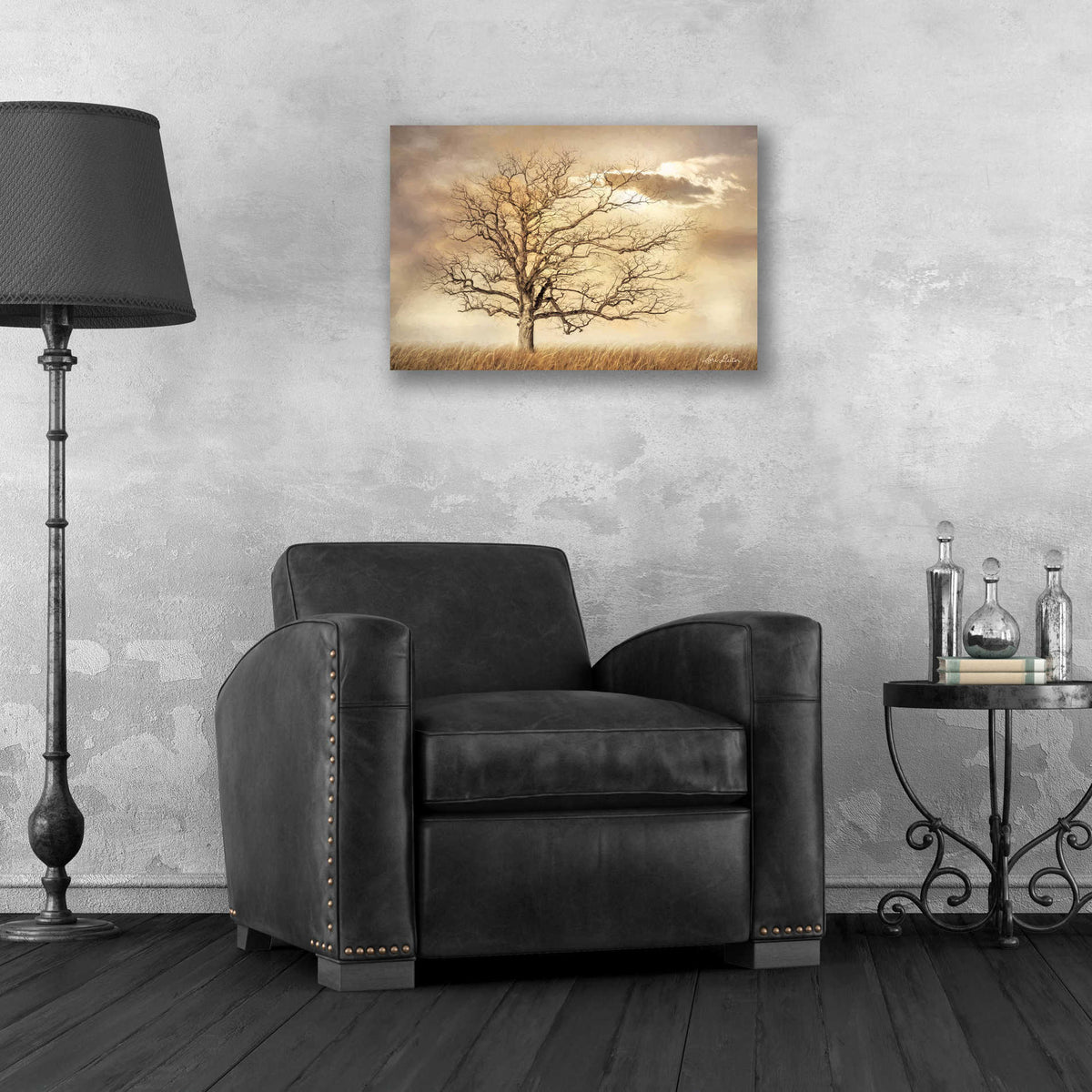 Epic Art 'Golden Tree' by Lori Deiter, Acrylic Glass Wall Art,24x16