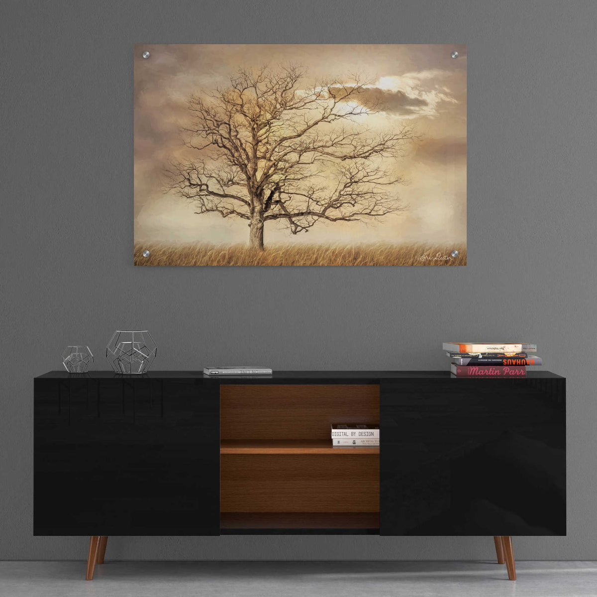 Epic Art 'Golden Tree' by Lori Deiter, Acrylic Glass Wall Art,36x24