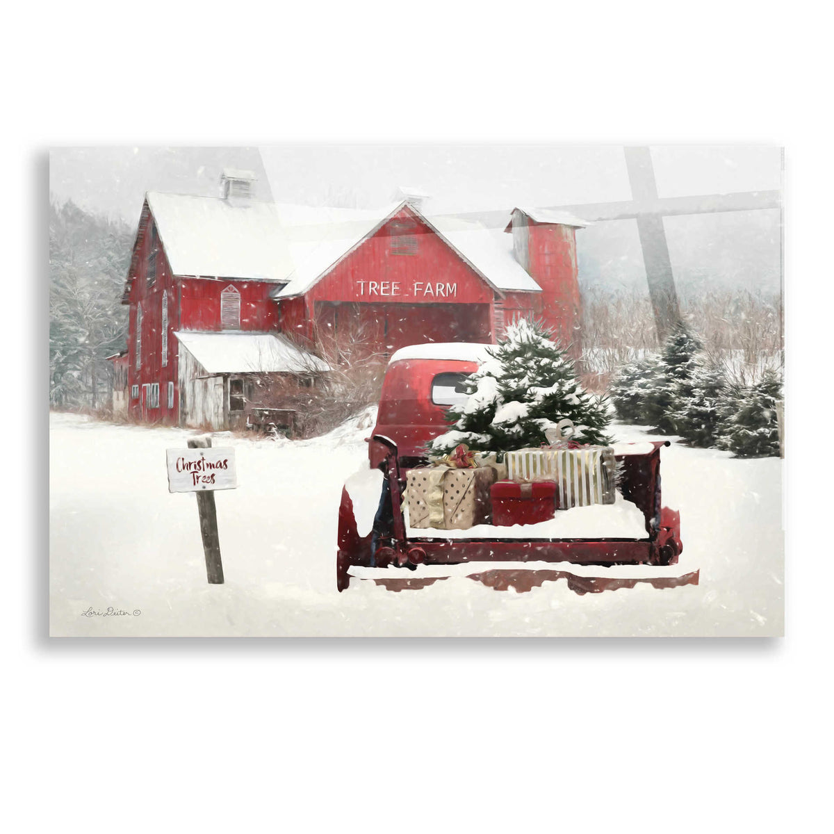 Epic Art 'Tree Farm Christmas' by Lori Deiter, Acrylic Glass Wall Art