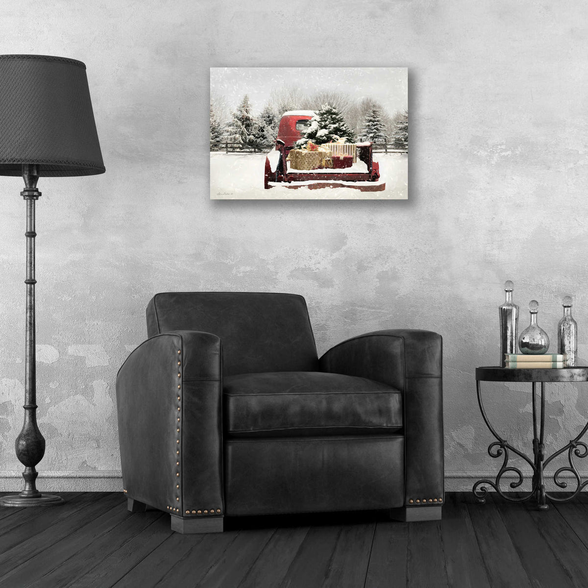Epic Art 'Snowy Presents' by Lori Deiter, Acrylic Glass Wall Art,24x16